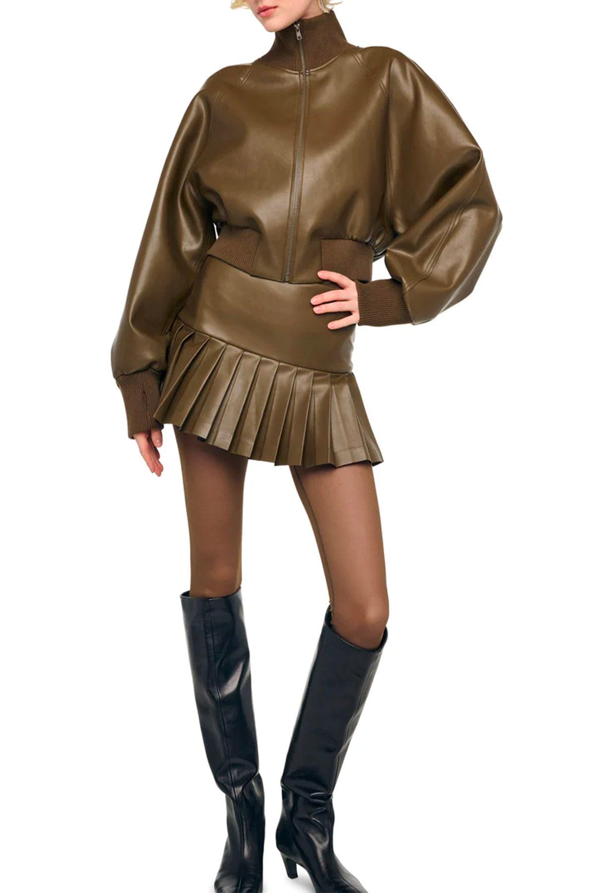 NORMA KAMALI BOMBER Oversized turtle bomber jacket to waist Norma Kamali