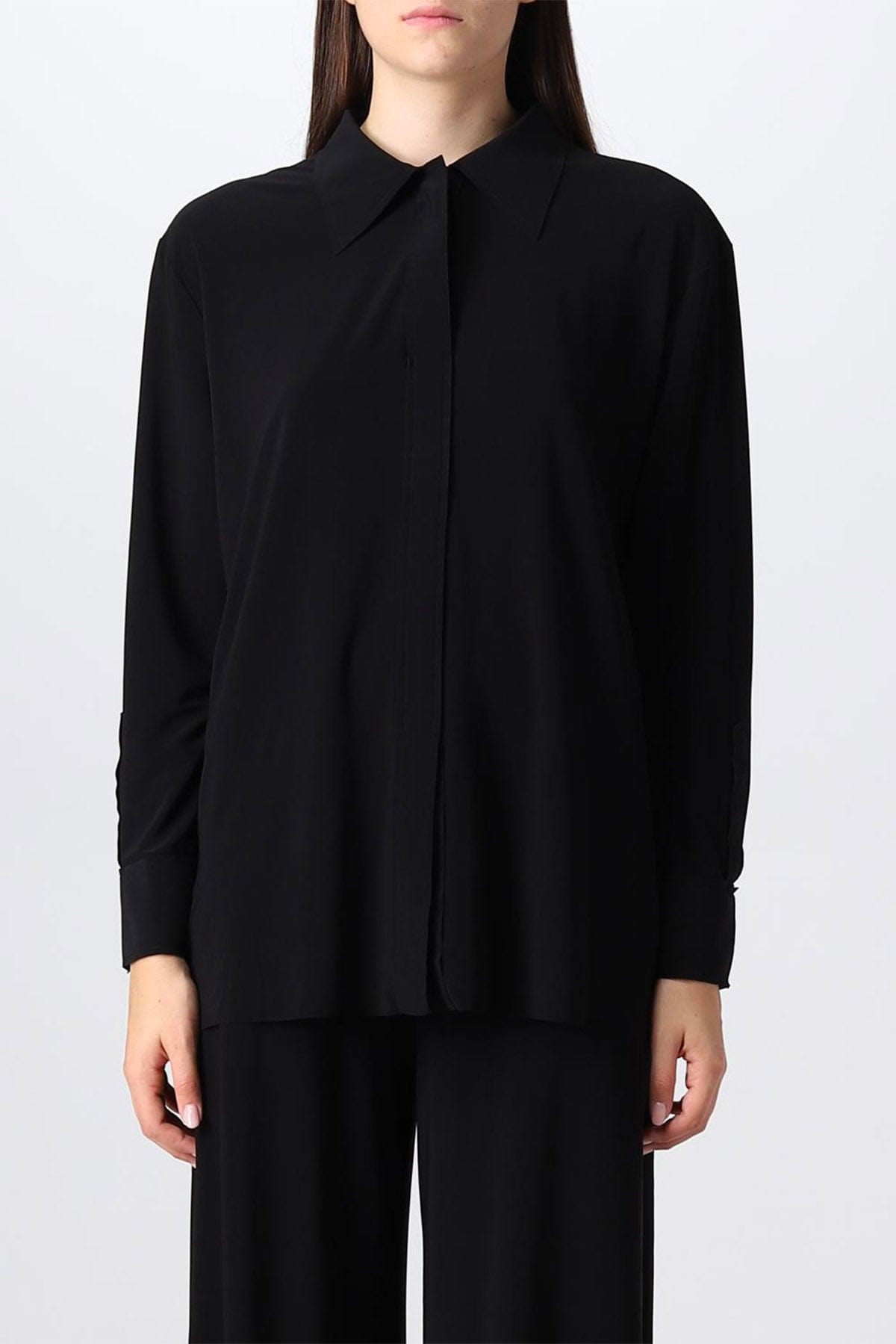 NORMA KAMALI CAMICIA  NERO / XXS Boyfriend NK shirt Norma Kamali
