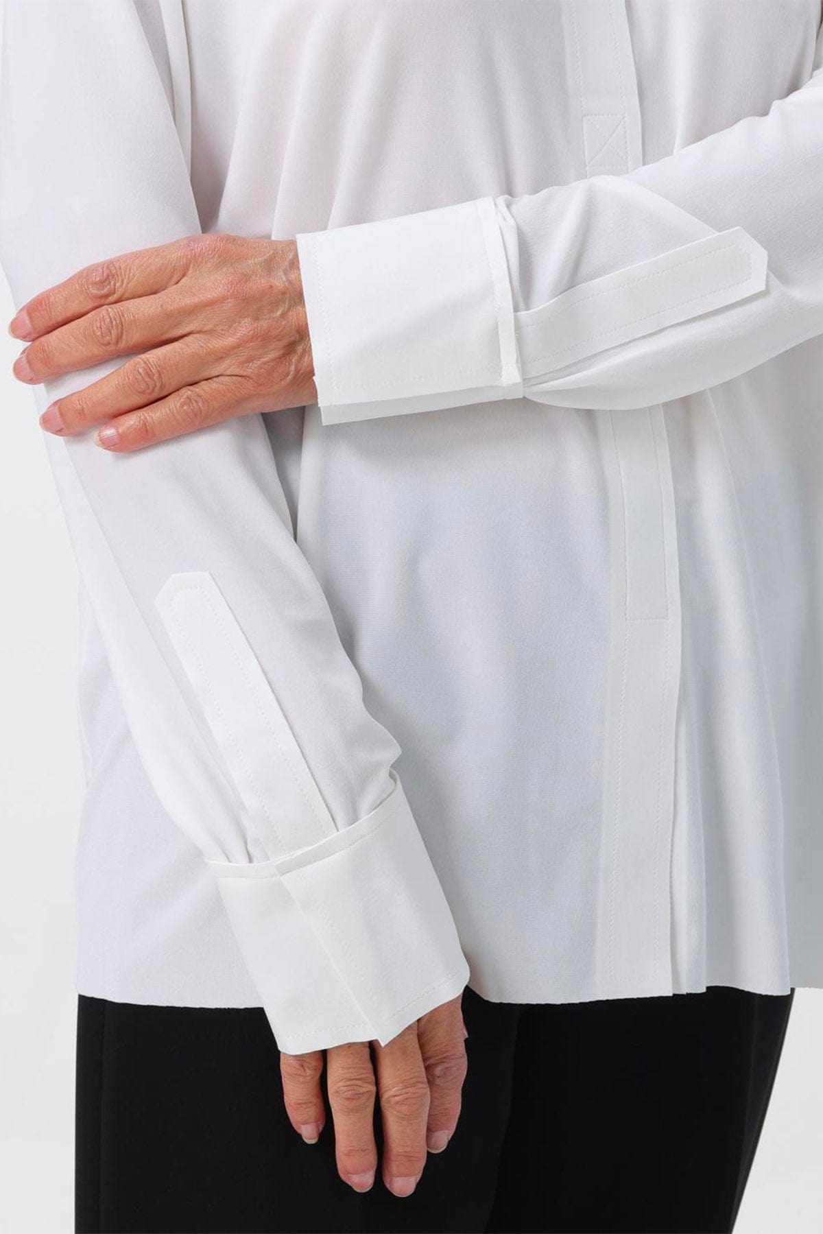 NORMA KAMALI CAMICIA  BIANCO NEVE / XXS NK shirt w/ collar stand bianca Norma Kamali