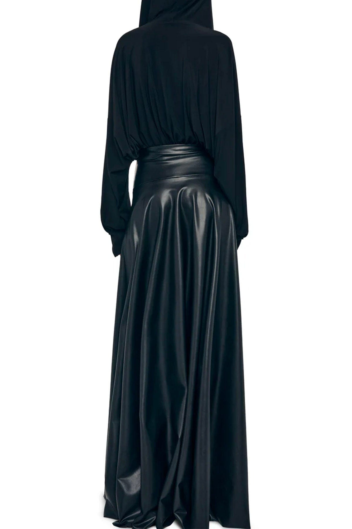 NORMA KAMALI CASACCA  NERO / XXS Hooded super oversized BF NK shirt Bodysuit Norma Kamali