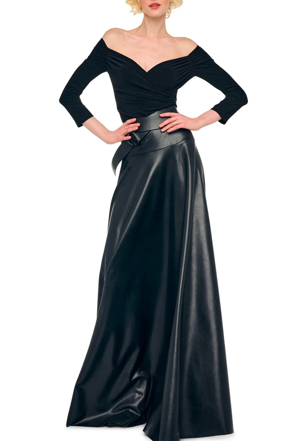 NORMA KAMALI CASACCA  NERO / XXS Off shoulder sweetheart Body (HTML)suit Norma Kamali