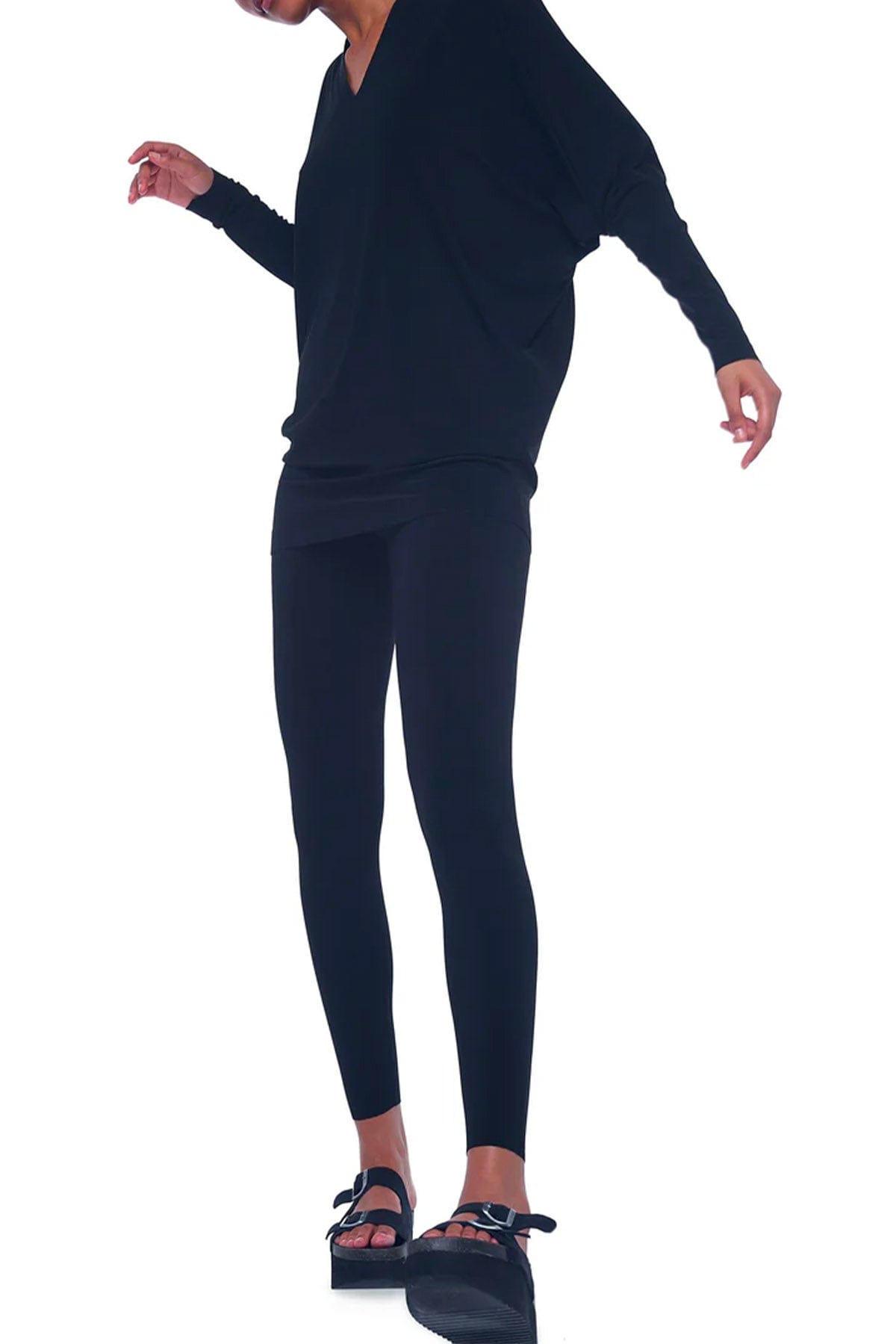 NORMA KAMALI CASACCA  V neck dolman top Norma Kamali