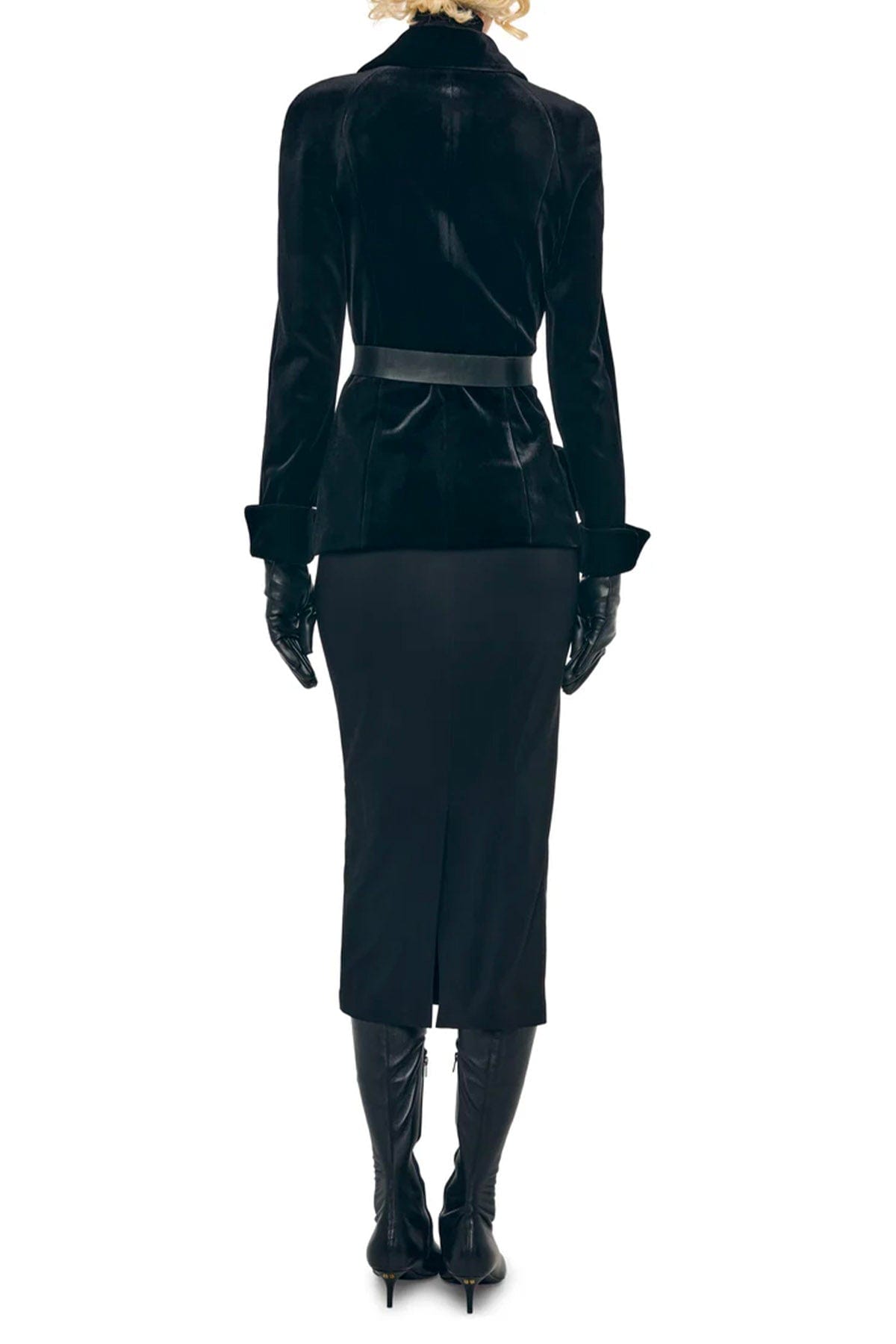 NORMA KAMALI GIACCA  Bird jacket donna nera velluto Norma Kamali