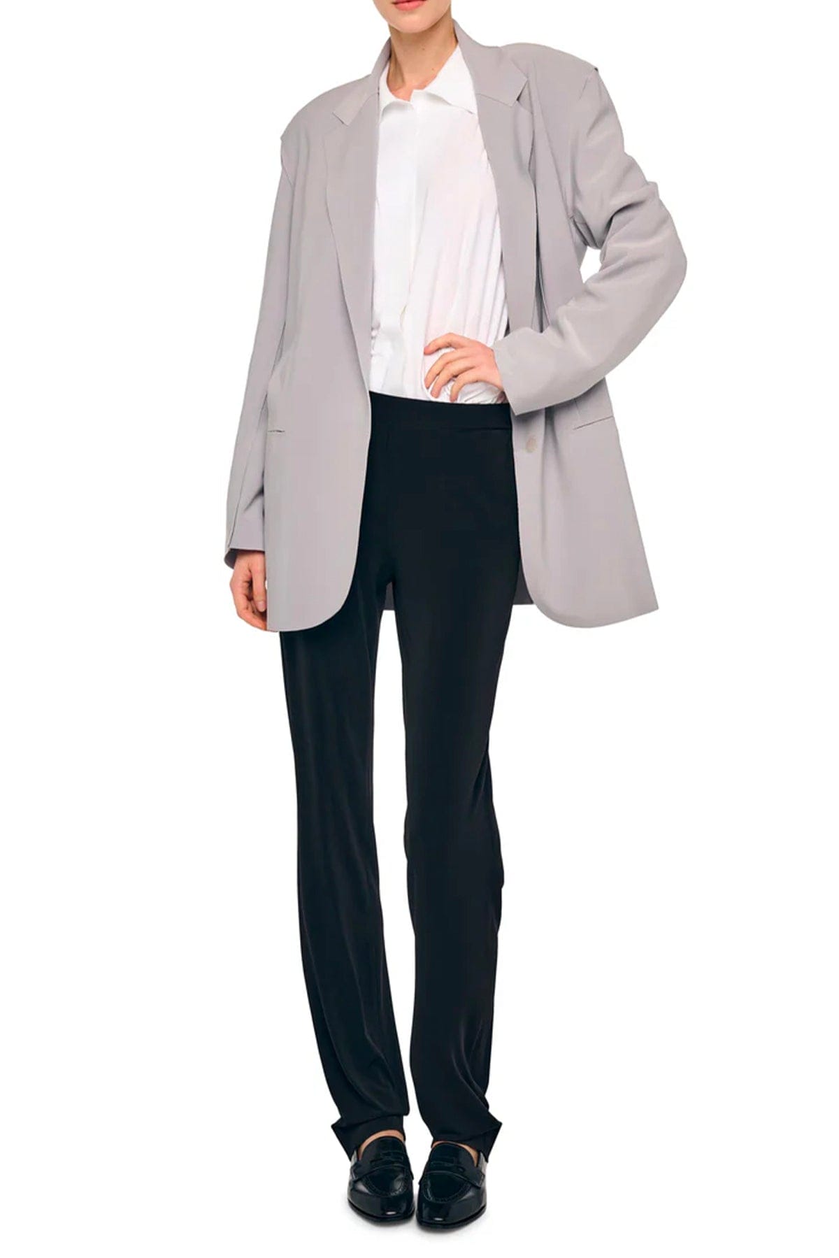 NORMA KAMALI GIACCA  GRIGIO / XXS Giacca grigia oversize donna Norma Kamali KK1264PL158024