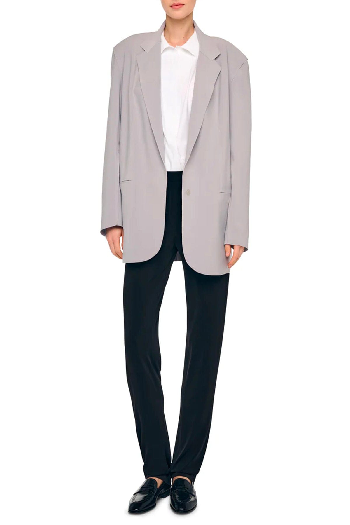 NORMA KAMALI GIACCA  GRIGIO / XXS Giacca grigia oversize donna Norma Kamali KK1264PL158024