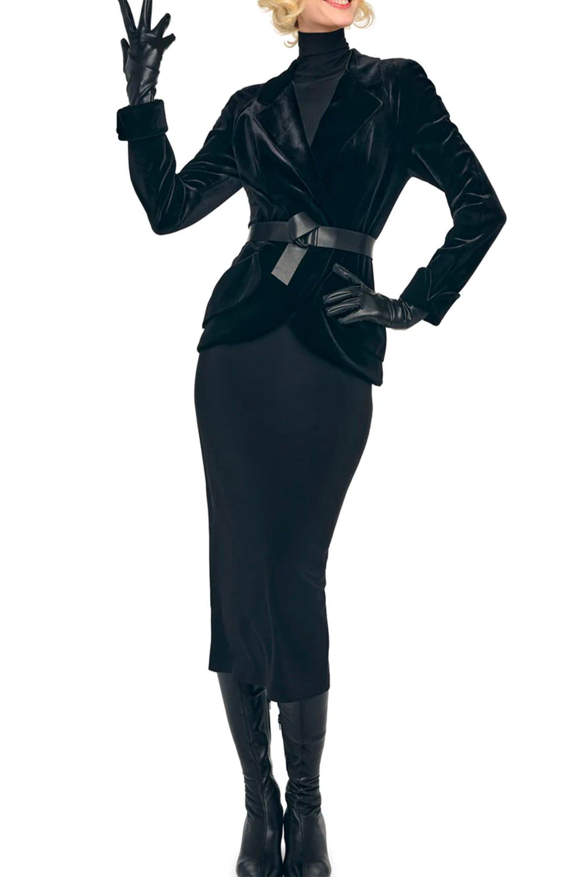 NORMA KAMALI GIACCA  NERO / XXS Bird jacket donna nera velluto Norma Kamali