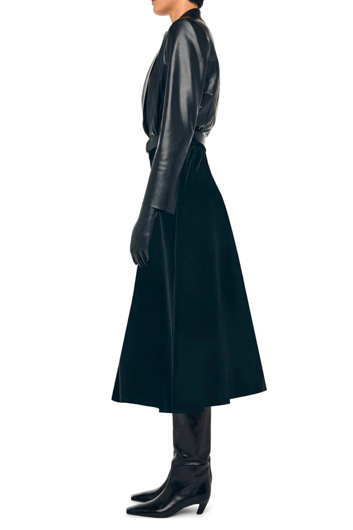 NORMA KAMALI GONNA  Gonna flared skirt to midcalf nera donna Norma Kamali