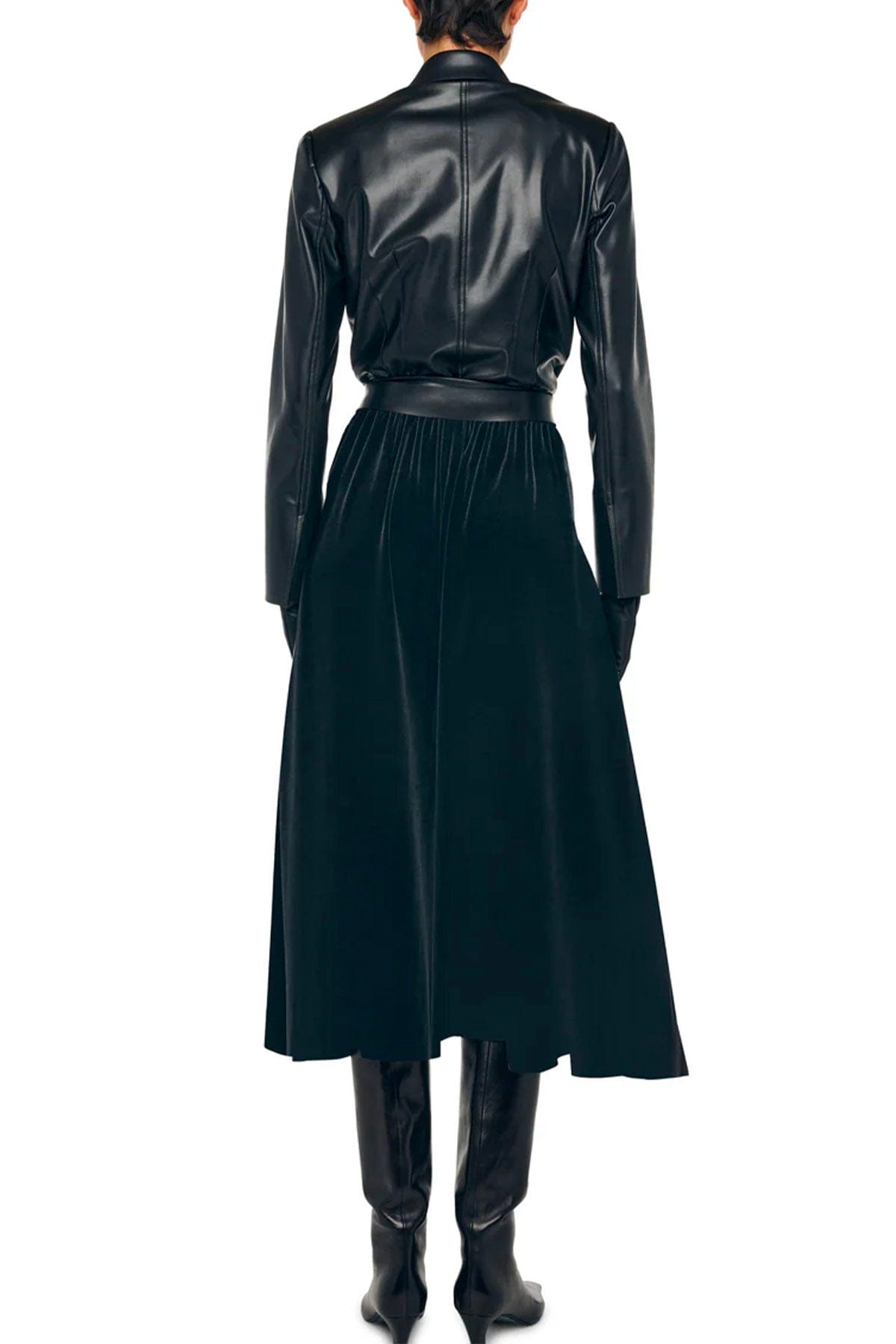 NORMA KAMALI GONNA  NERO / XXS Gonna flared skirt to midcalf nera donna Norma Kamali