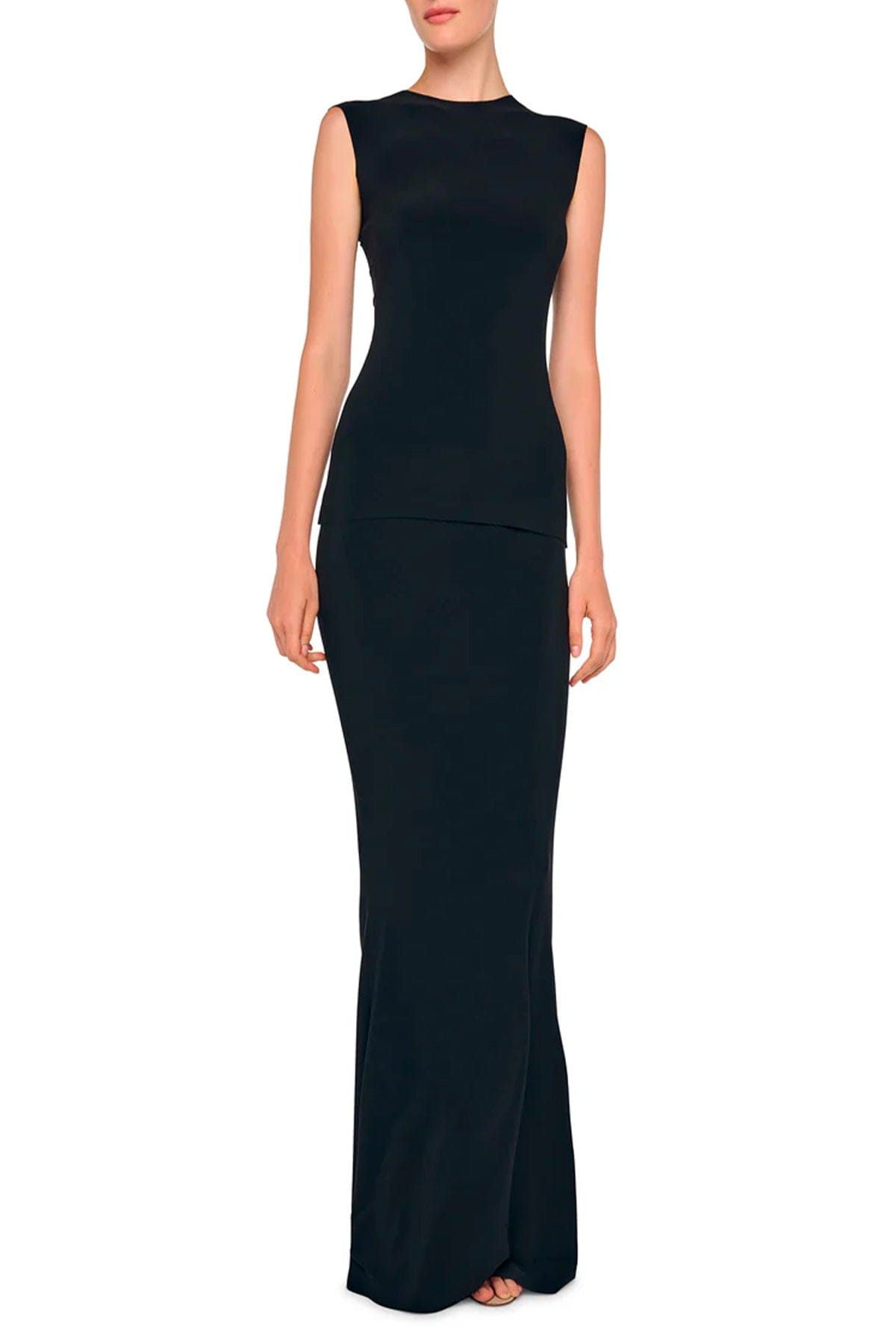 NORMA KAMALI GONNA  Gonna nera fluida Norma Kamali KK425SPLP02001