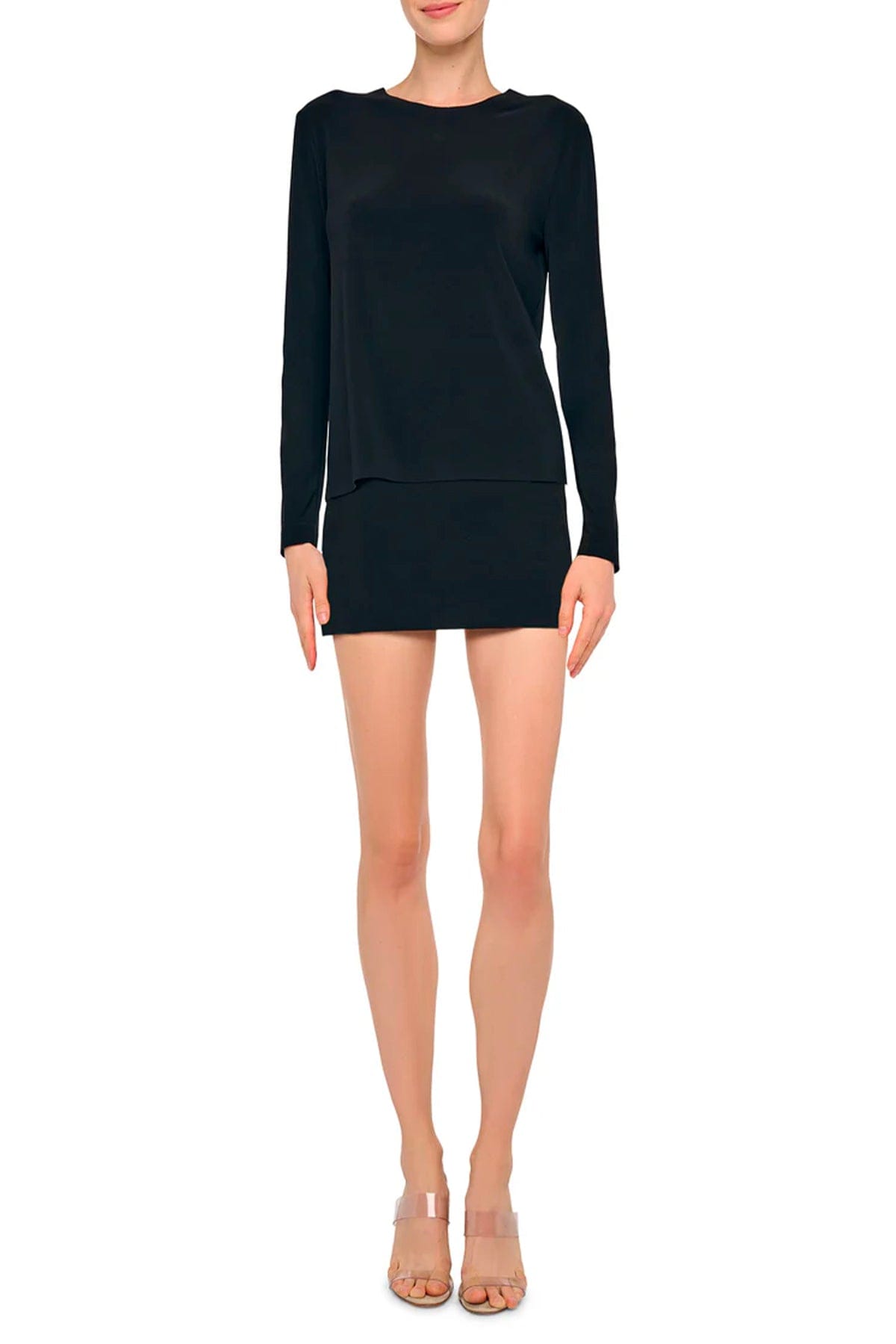 NORMA KAMALI GONNA  Mini gonna nera Norma Kamali KK425SPLD86001