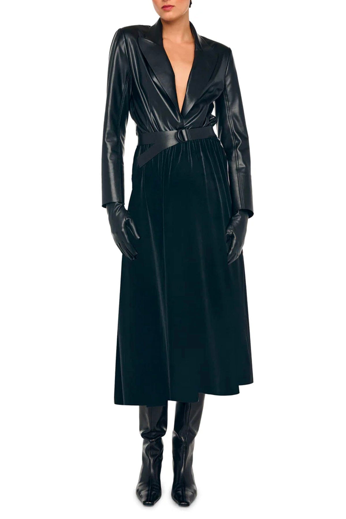 NORMA KAMALI GONNA  NERO / XXS Gonna flared skirt to midcalf nera donna Norma Kamali