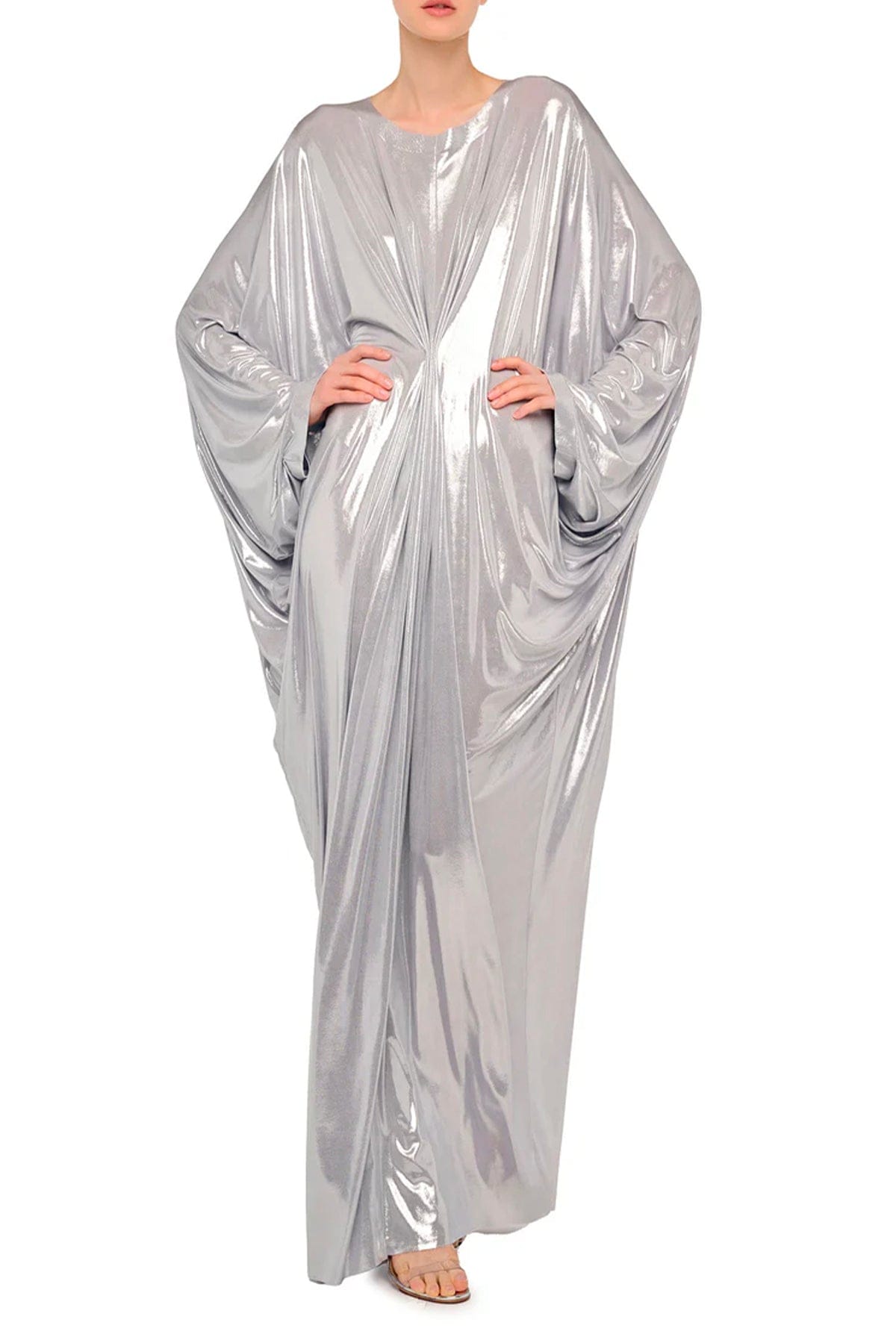 NORMA KAMALI KAFTANO Kaftano argento donna Norma Kamali ST1263LMT49058