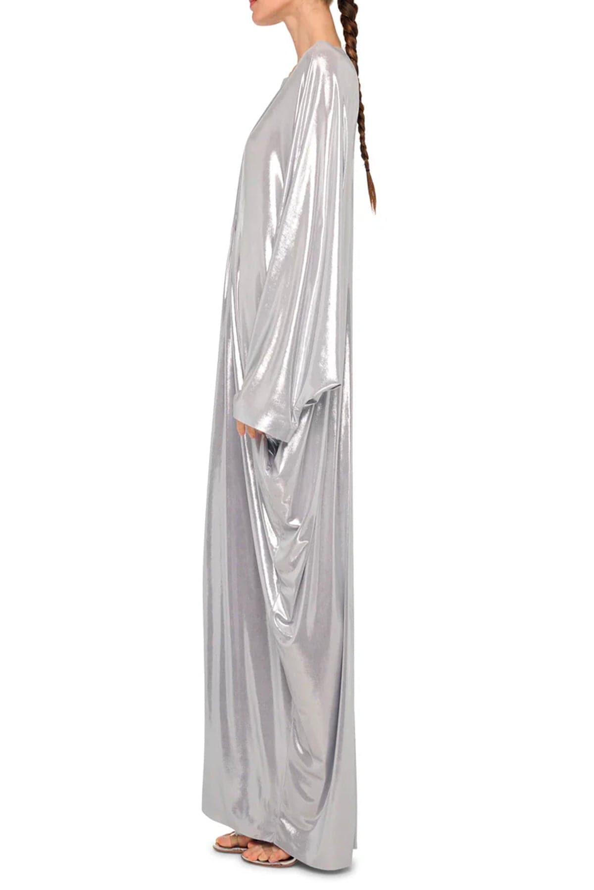 NORMA KAMALI KAFTANO Kaftano argento donna Norma Kamali ST1263LMT49058