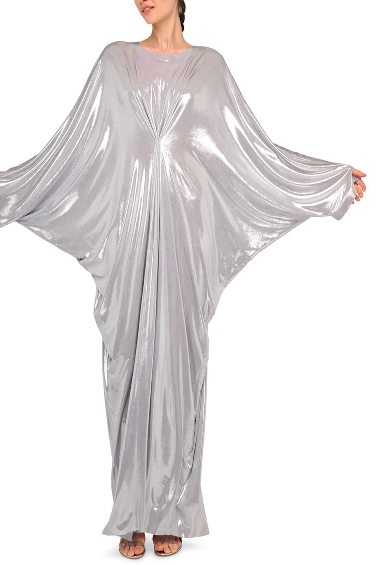 NORMA KAMALI KAFTANO Kaftano argento donna Norma Kamali ST1263LMT49058