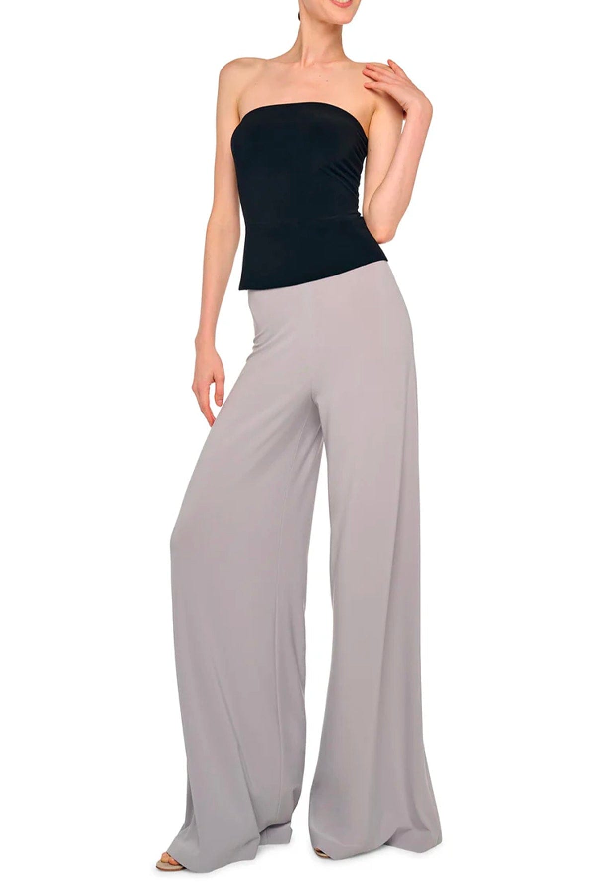 NORMA KAMALI PANTALONE LUNGO  GRIGIO / XXS Pantalon grigi fluidi donna Norma Kamali KK4257PLT21024