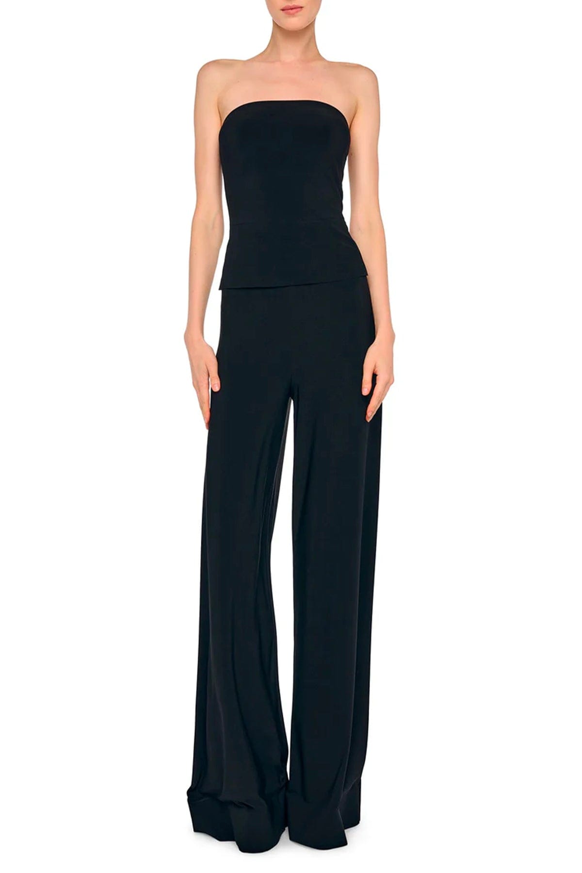 NORMA KAMALI PANTALONE LUNGO  Pantaloni neri donna fluidi Norma Kamali KK4257PLT21001