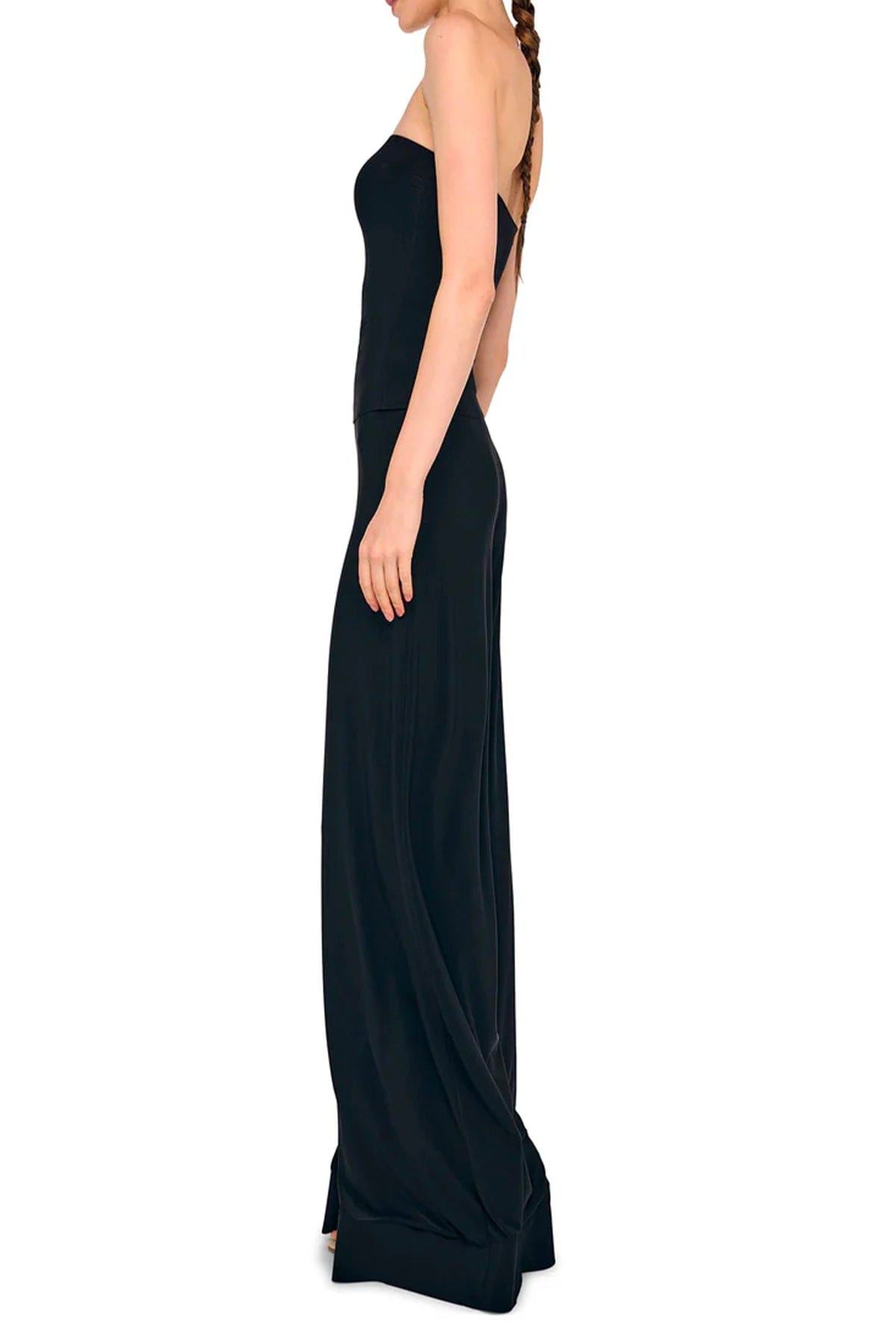 NORMA KAMALI PANTALONE LUNGO  Pantaloni neri donna fluidi Norma Kamali KK4257PLT21001