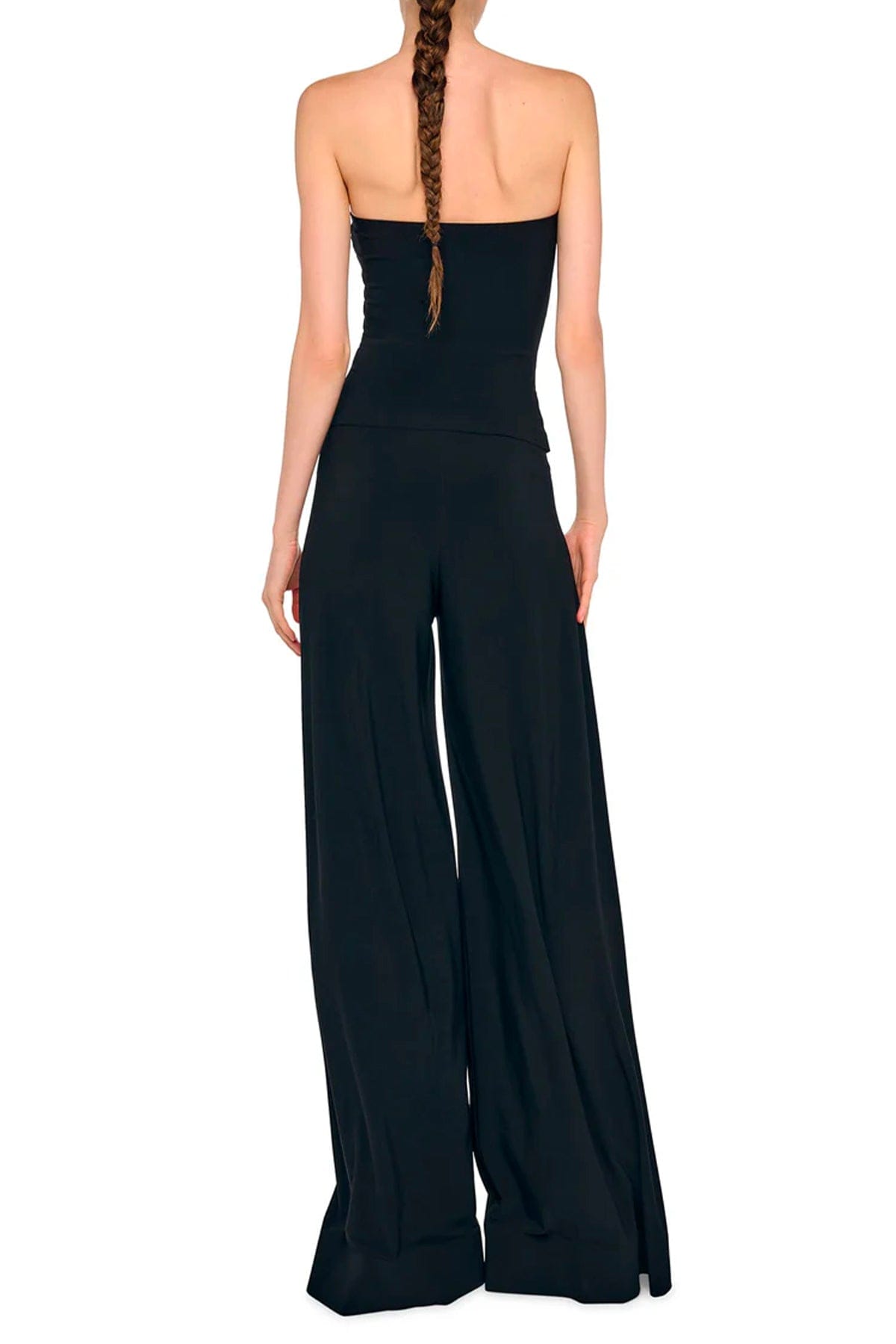 NORMA KAMALI PANTALONE LUNGO  Pantaloni neri donna fluidi Norma Kamali KK4257PLT21001