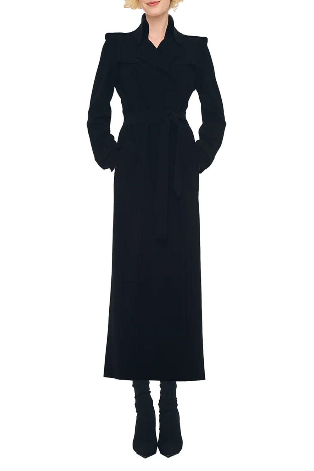 NORMA KAMALI SOPRABITO-IMPERMEABILE  NERO / XXS Oversized double breasted trench nero Norma Kamali