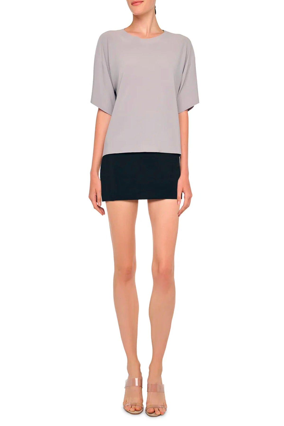NORMA KAMALI T'SHIRT  Blusa grigia donna Norma Kamali KK4256PLT05024