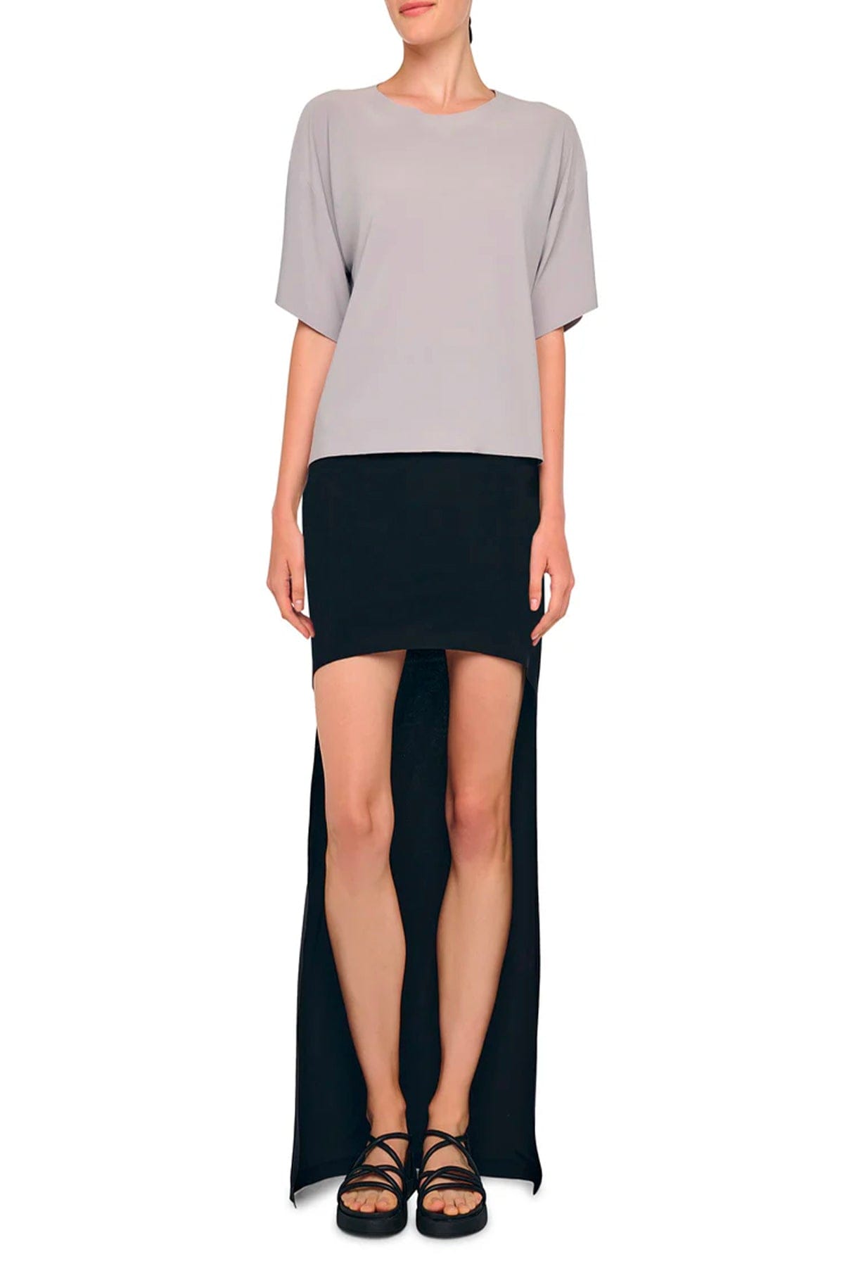 NORMA KAMALI T'SHIRT  Blusa grigia donna Norma Kamali KK4256PLT05024