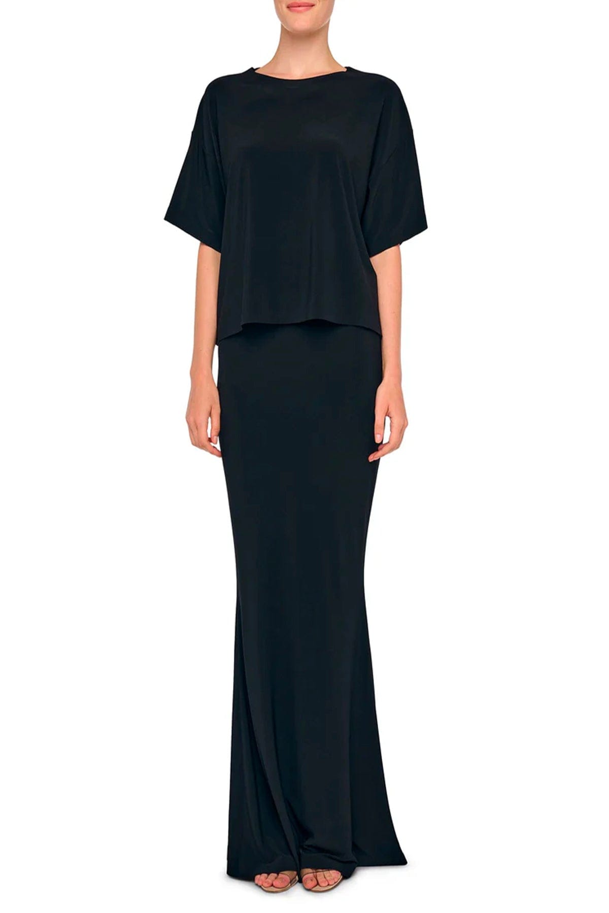 NORMA KAMALI T'SHIRT  Blusa nera donna Norma Kamali KK4256PLT05001