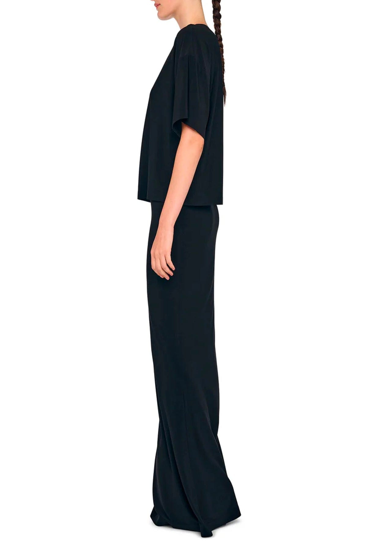 NORMA KAMALI T'SHIRT  Blusa nera donna Norma Kamali KK4256PLT05001