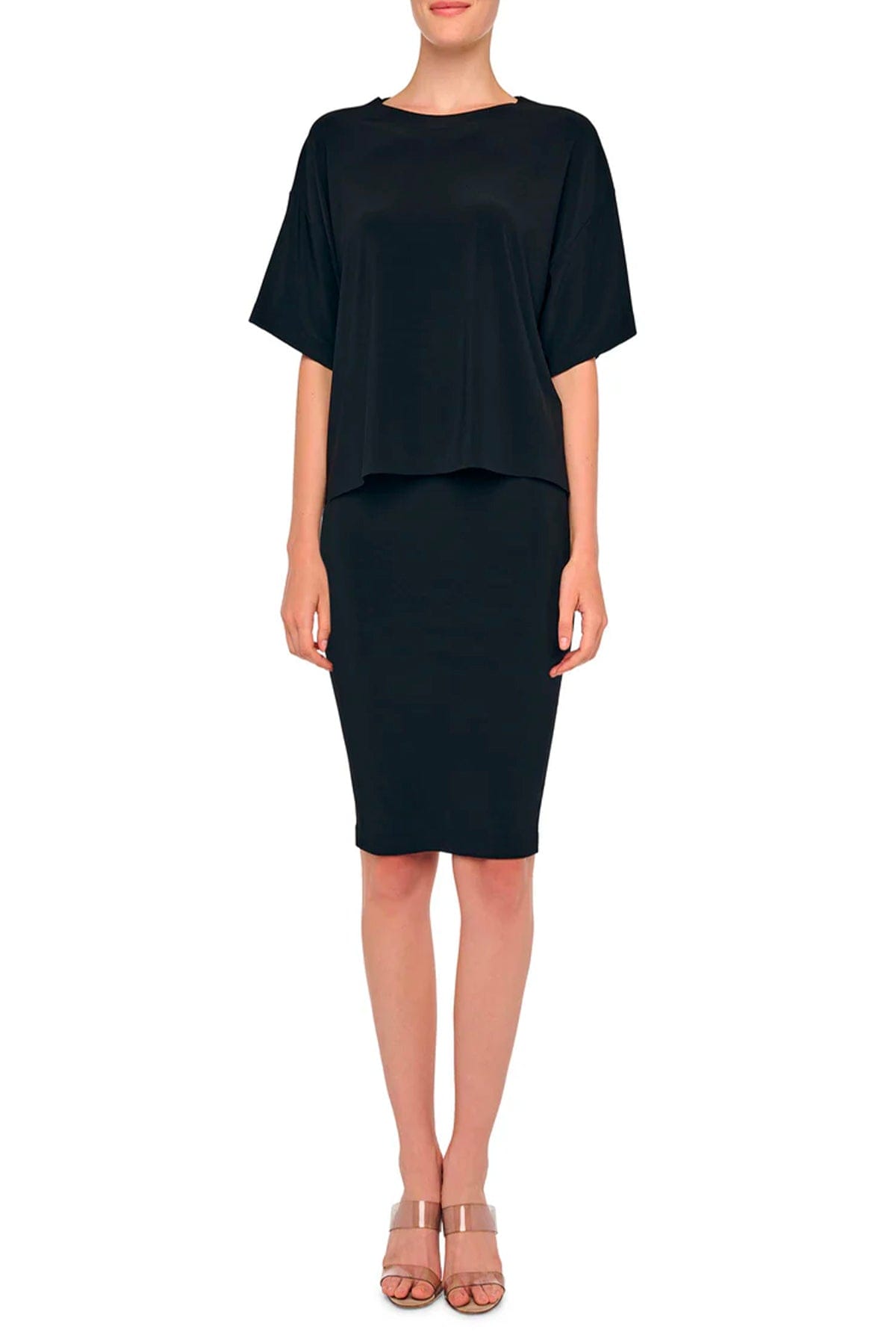 NORMA KAMALI T'SHIRT  Blusa nera donna Norma Kamali KK4256PLT05001