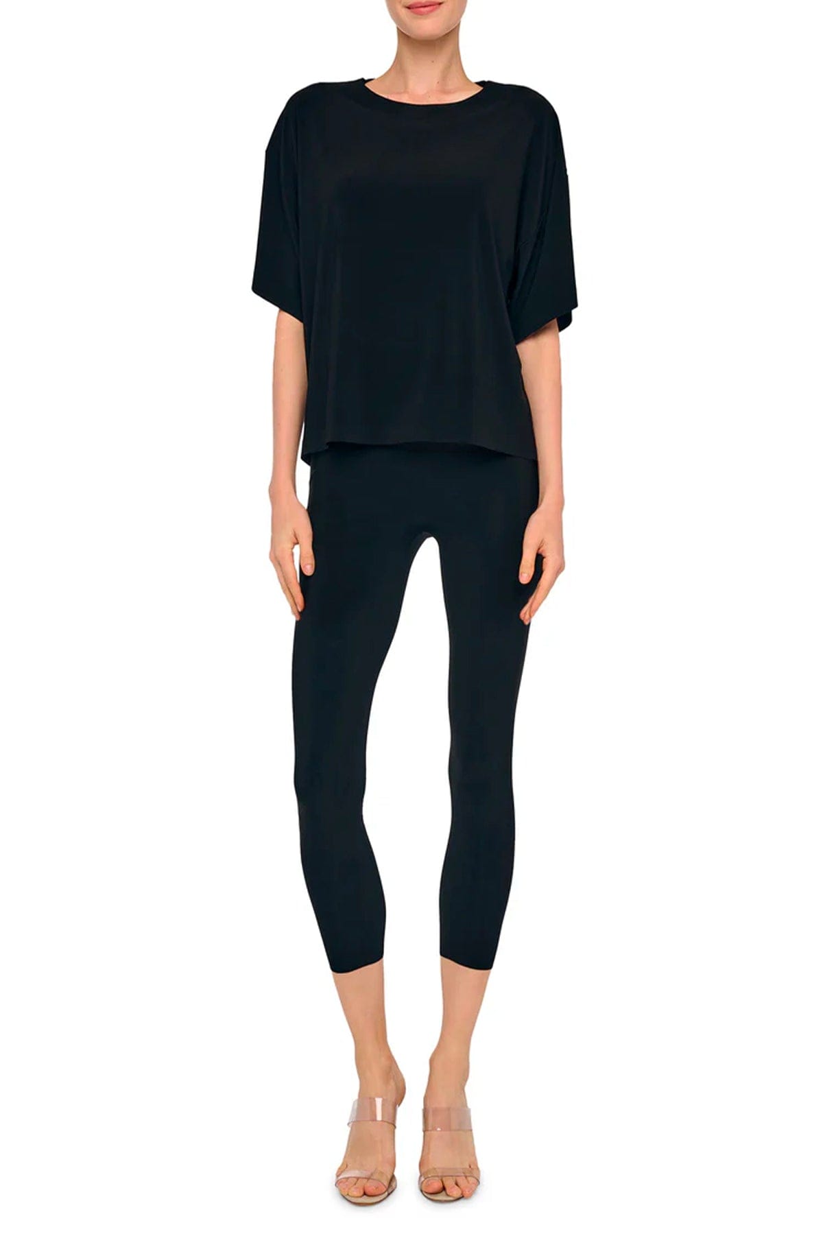 NORMA KAMALI T'SHIRT  Blusa nera donna Norma Kamali KK4256PLT05001