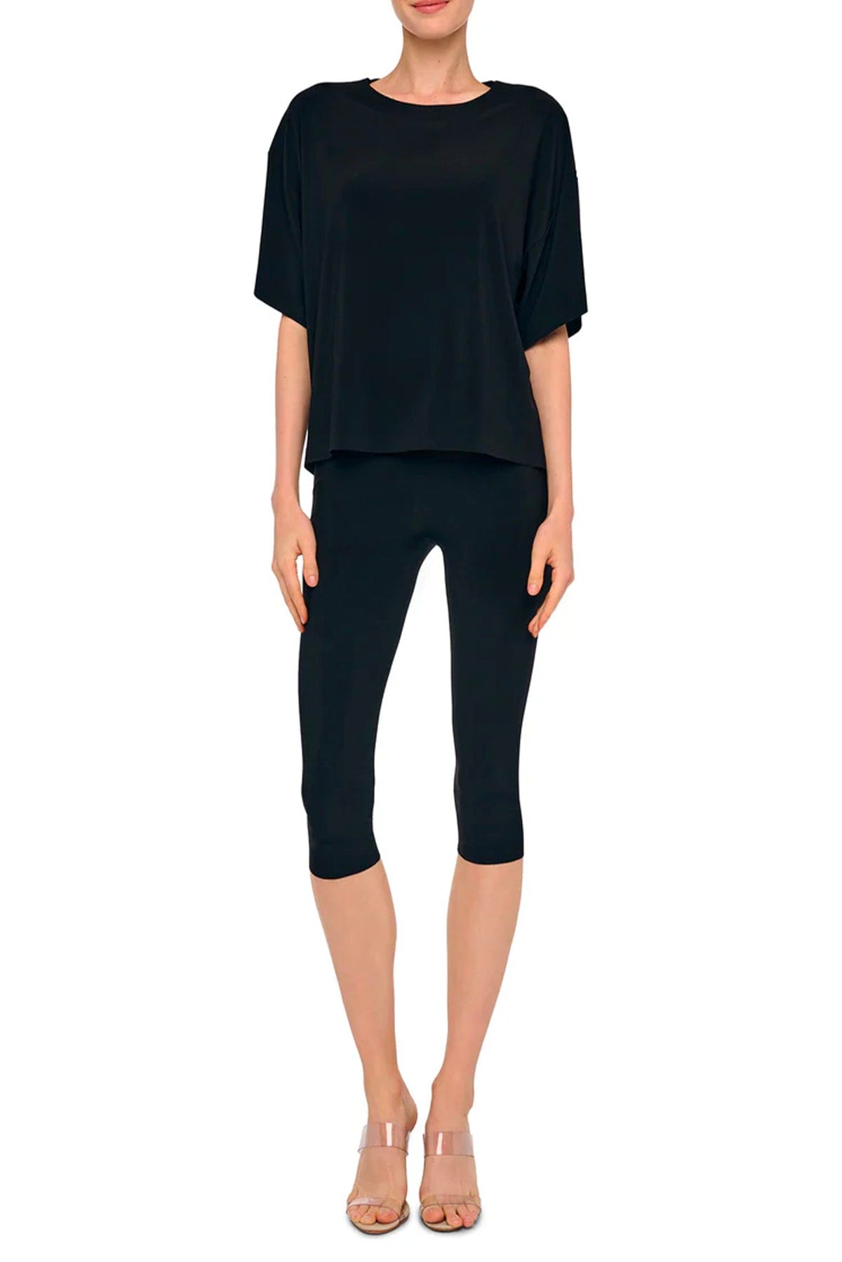 NORMA KAMALI T'SHIRT  Blusa nera donna Norma Kamali KK4256PLT05001