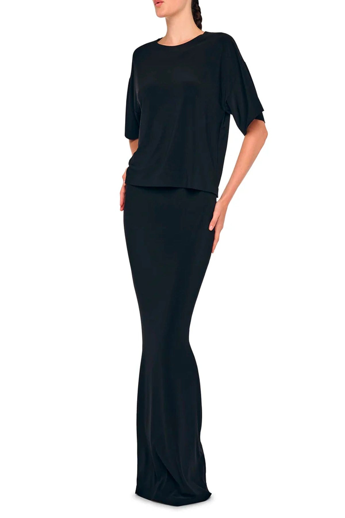 NORMA KAMALI T'SHIRT  Blusa nera donna Norma Kamali KK4256PLT05001