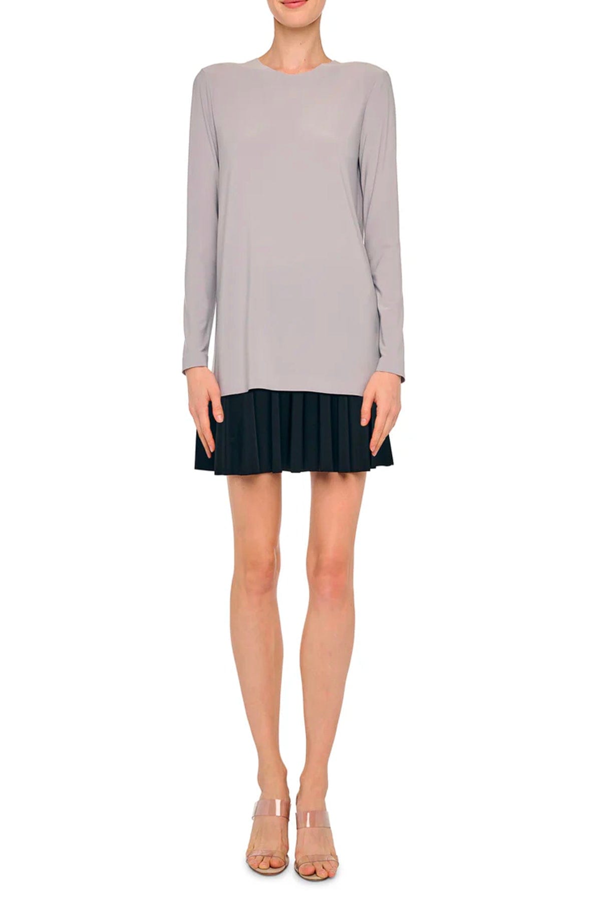 NORMA KAMALI T'SHIRT  Maglia a maniche lunghe grigia donna Norma Kamali KK4256PLT02024