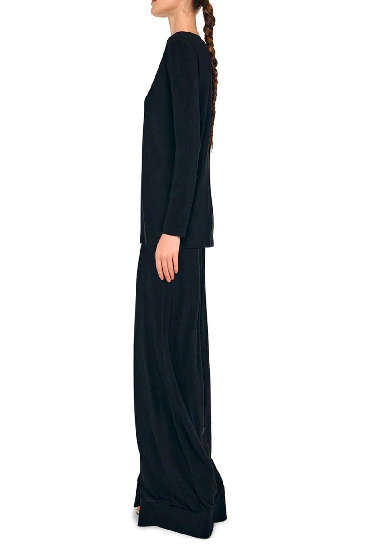 NORMA KAMALI T'SHIRT  Maglia nera donna Norma Kamali KK4256PLT02001