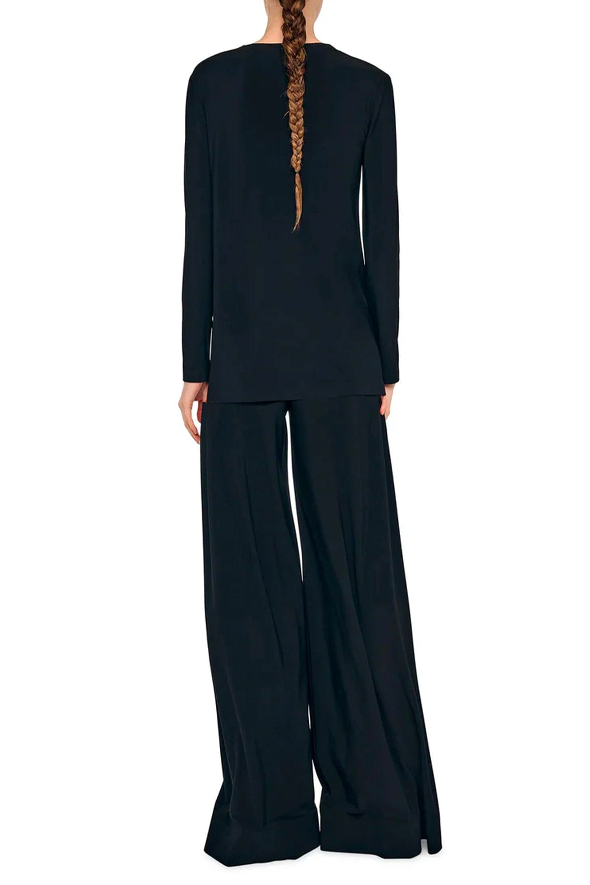 NORMA KAMALI T'SHIRT  Maglia nera donna Norma Kamali KK4256PLT02001