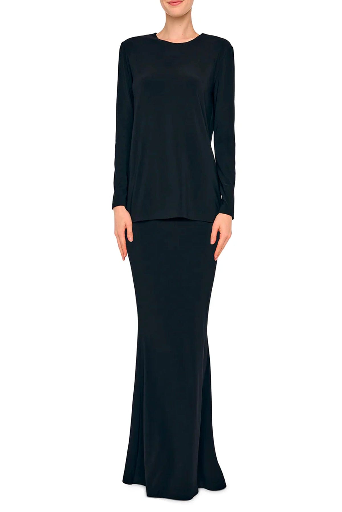 NORMA KAMALI T'SHIRT  Maglia nera donna Norma Kamali KK4256PLT02001