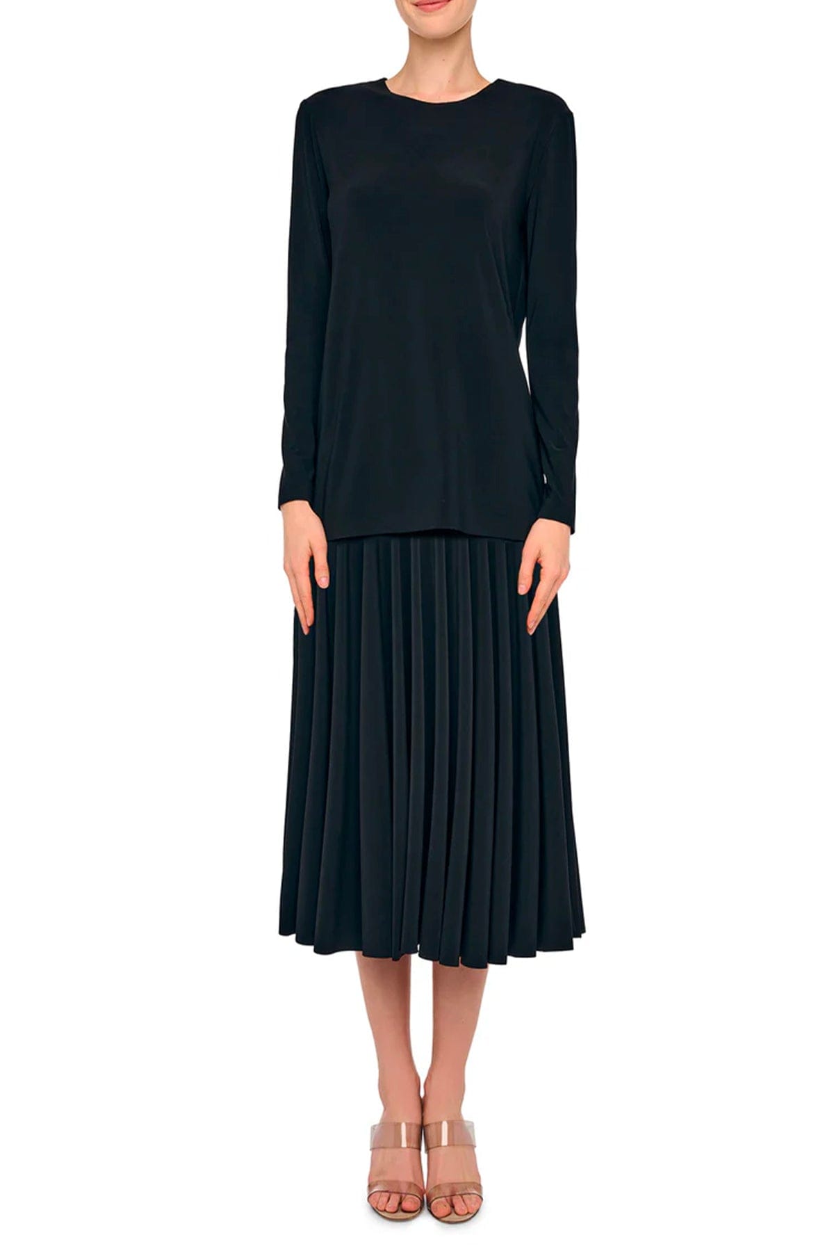 NORMA KAMALI T'SHIRT  Maglia nera donna Norma Kamali KK4256PLT02001