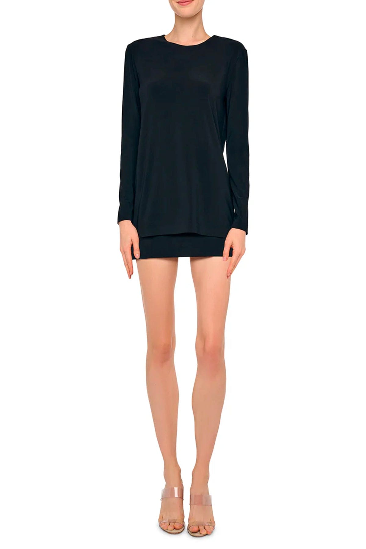 NORMA KAMALI T'SHIRT  Maglia nera donna Norma Kamali KK4256PLT02001