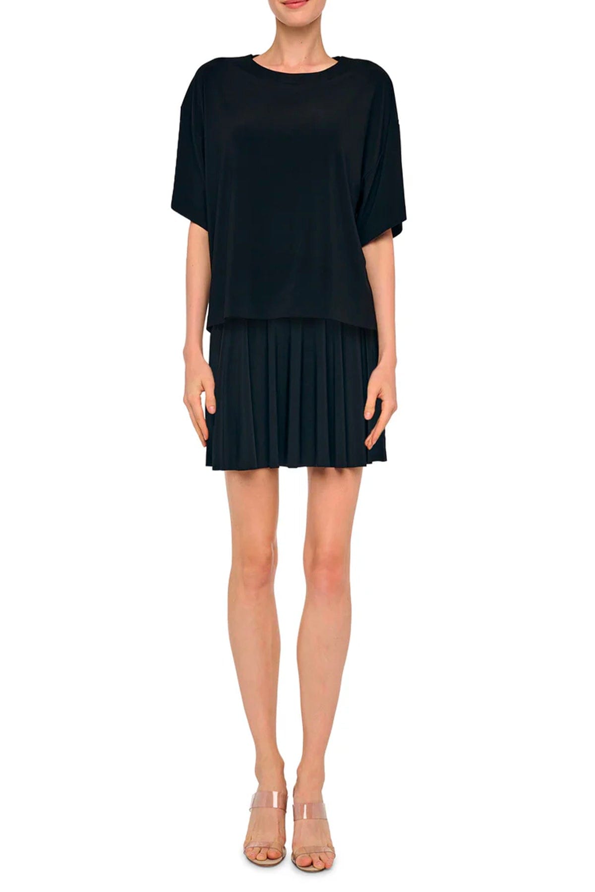NORMA KAMALI T'SHIRT  NERO / XXS Blusa nera donna Norma Kamali KK4256PLT05001