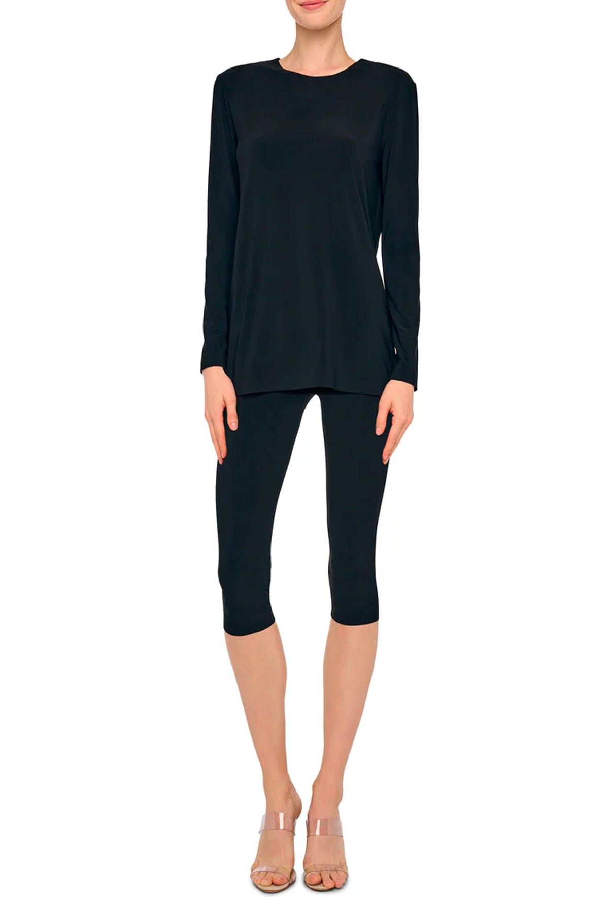 NORMA KAMALI T'SHIRT  NERO / XXS Maglia nera donna Norma Kamali KK4256PLT02001