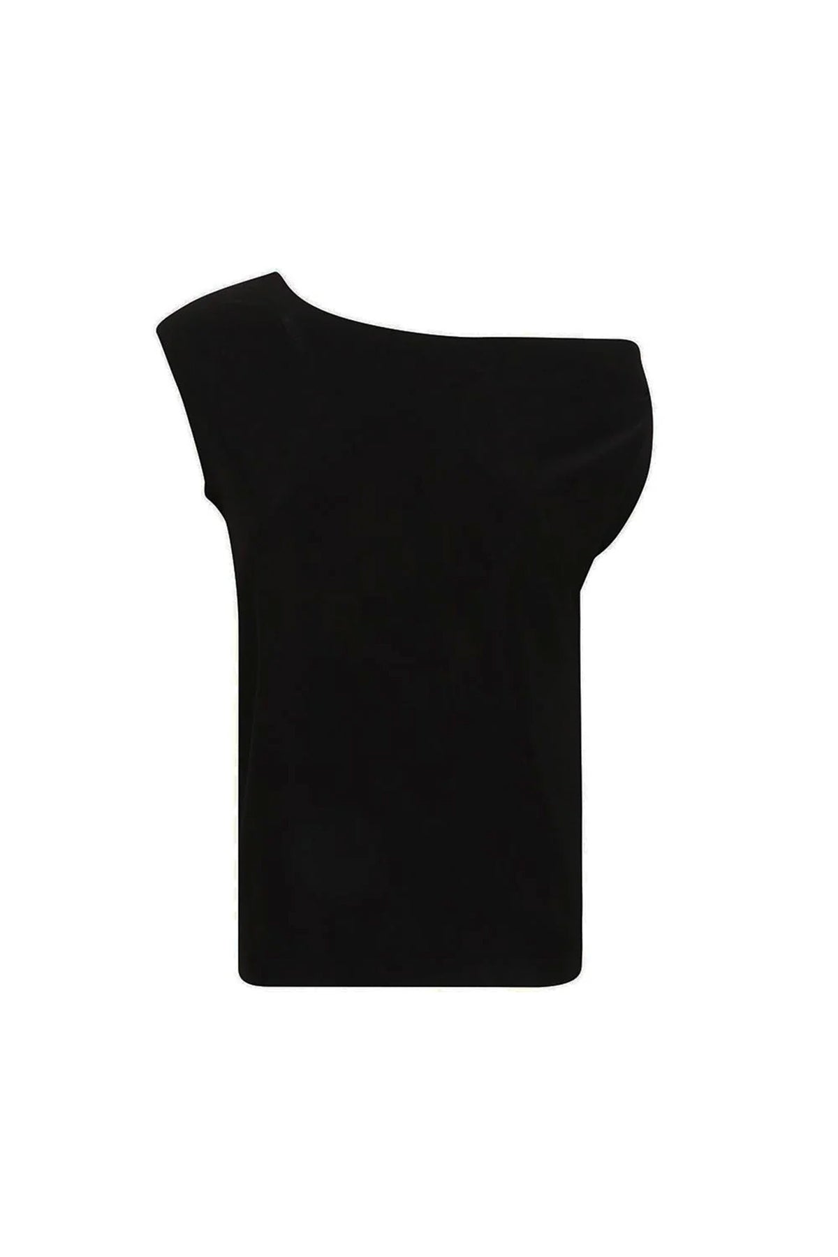 NORMA KAMALI TOP-CANOTTIERA IN TES.  NERO / XXS Top nero donna Norma Kamali KK1206PL143001