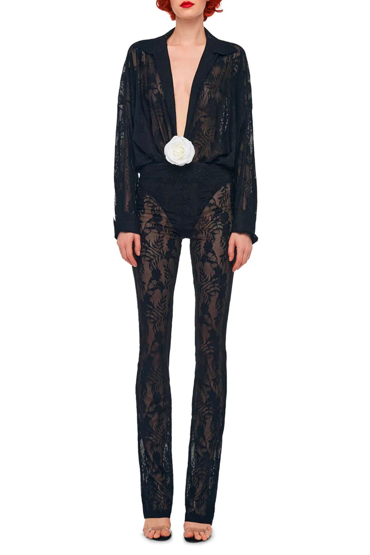 NORMA KAMALI TUTA SALOPETTE  NERO / XXS Super oversized boyfriend NK shirt Body-suit Norma Kamali