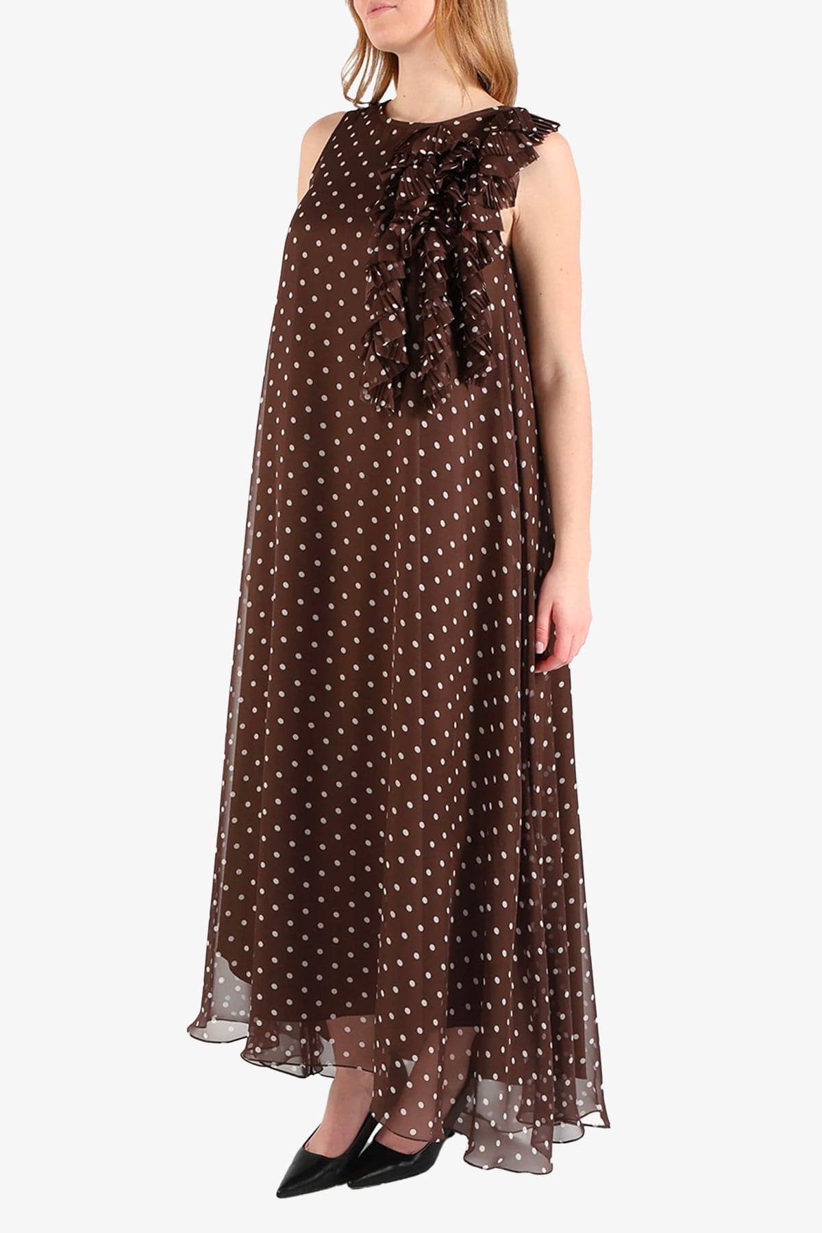 P.A.R.O.S.H. ABITO  Abito a pois marrone Parosh D726163