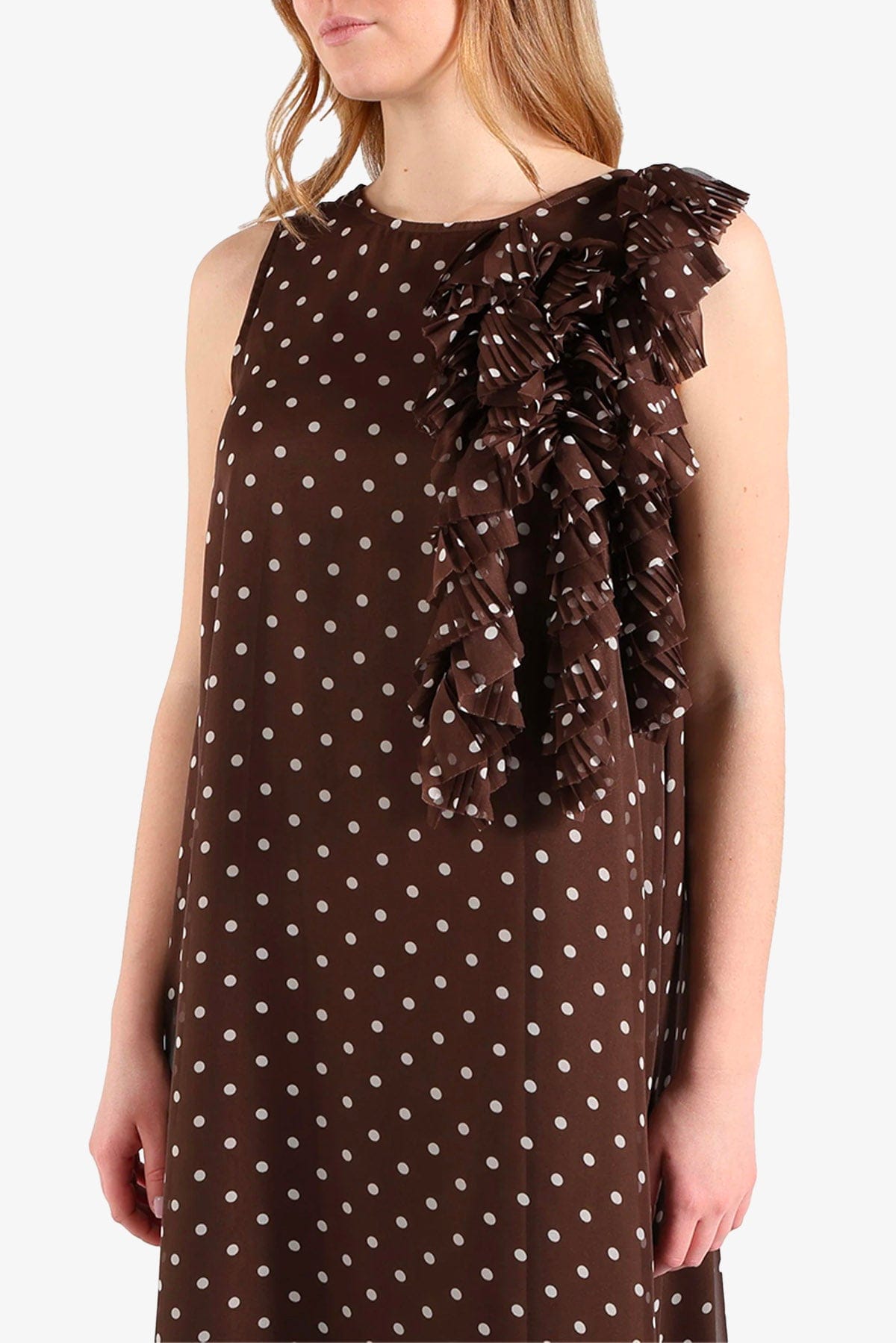 P.A.R.O.S.H. ABITO  Abito a pois marrone Parosh D726163