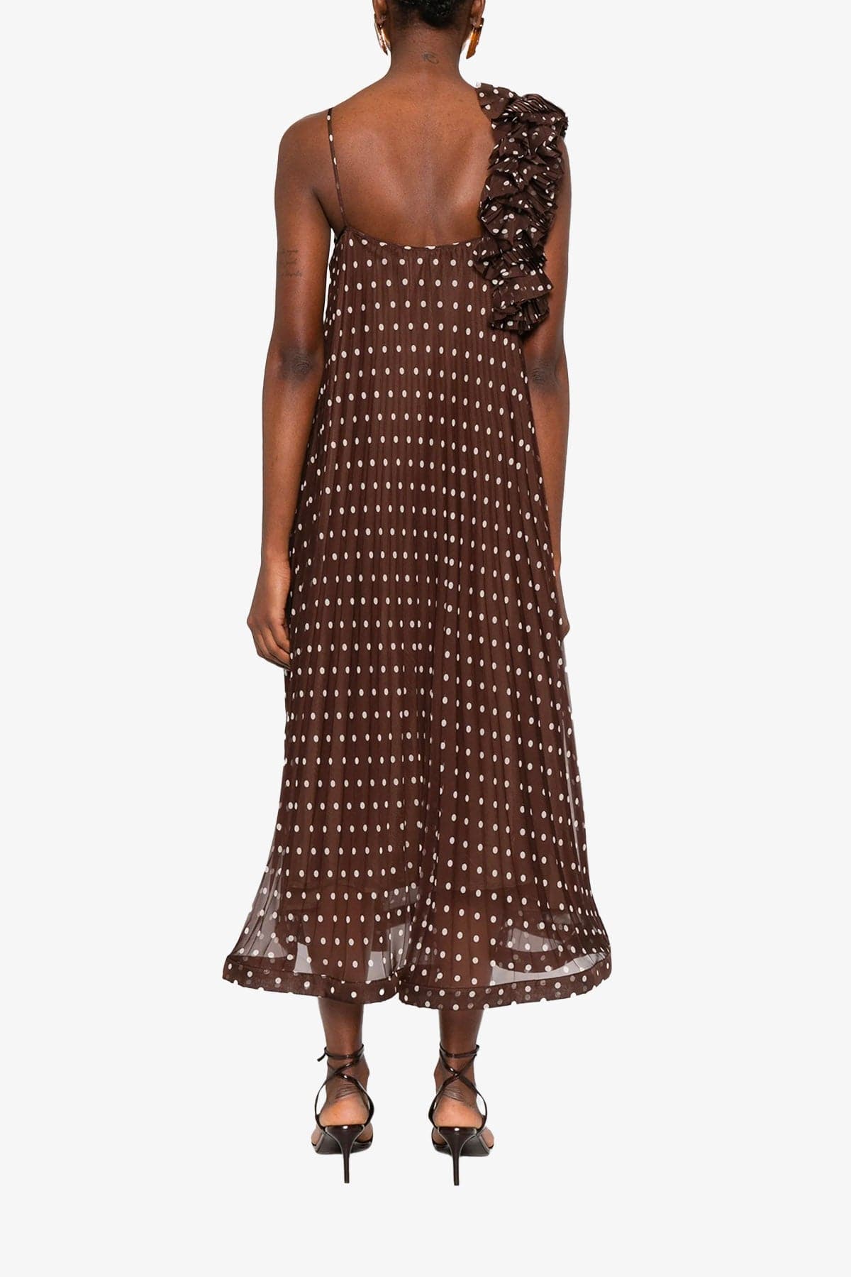 P.A.R.O.S.H. ABITO  Abito con chiffon a pois Parosh D726181