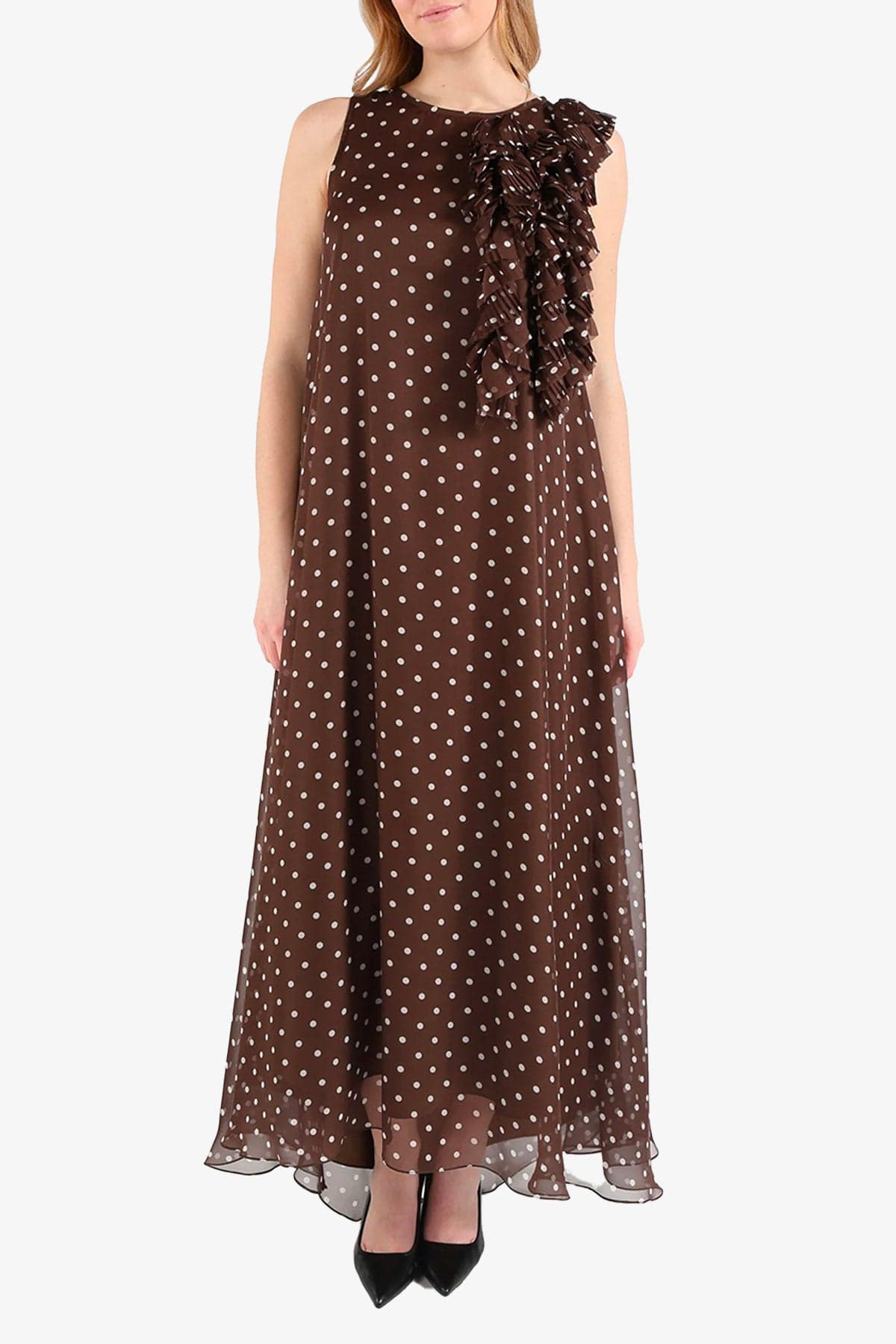 P.A.R.O.S.H. ABITO  Abito a pois marrone Parosh D726163