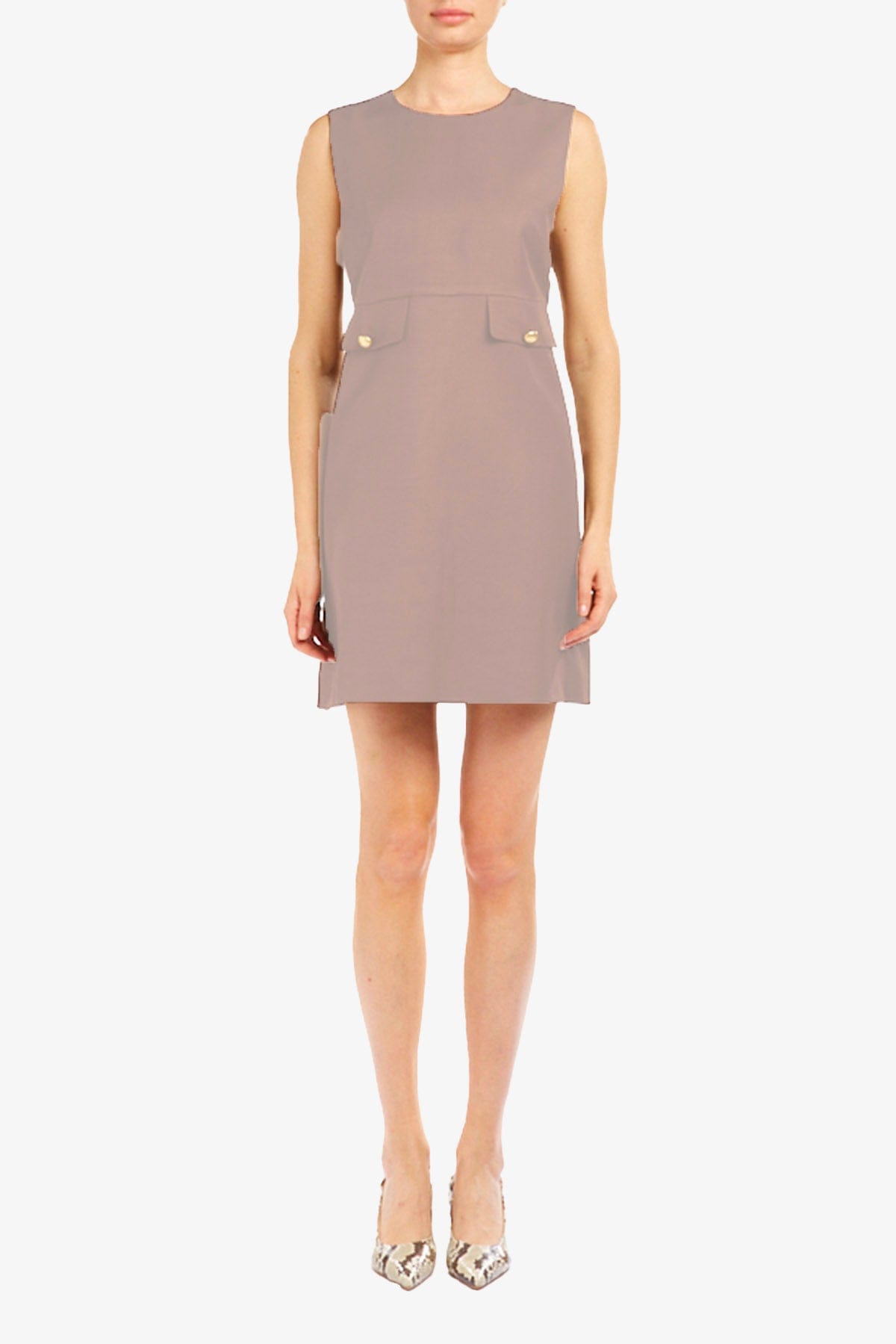 P.A.R.O.S.H. ABITO  SABBIA / XXS Abito in viscosa di lino sabbia Parosh D731377g