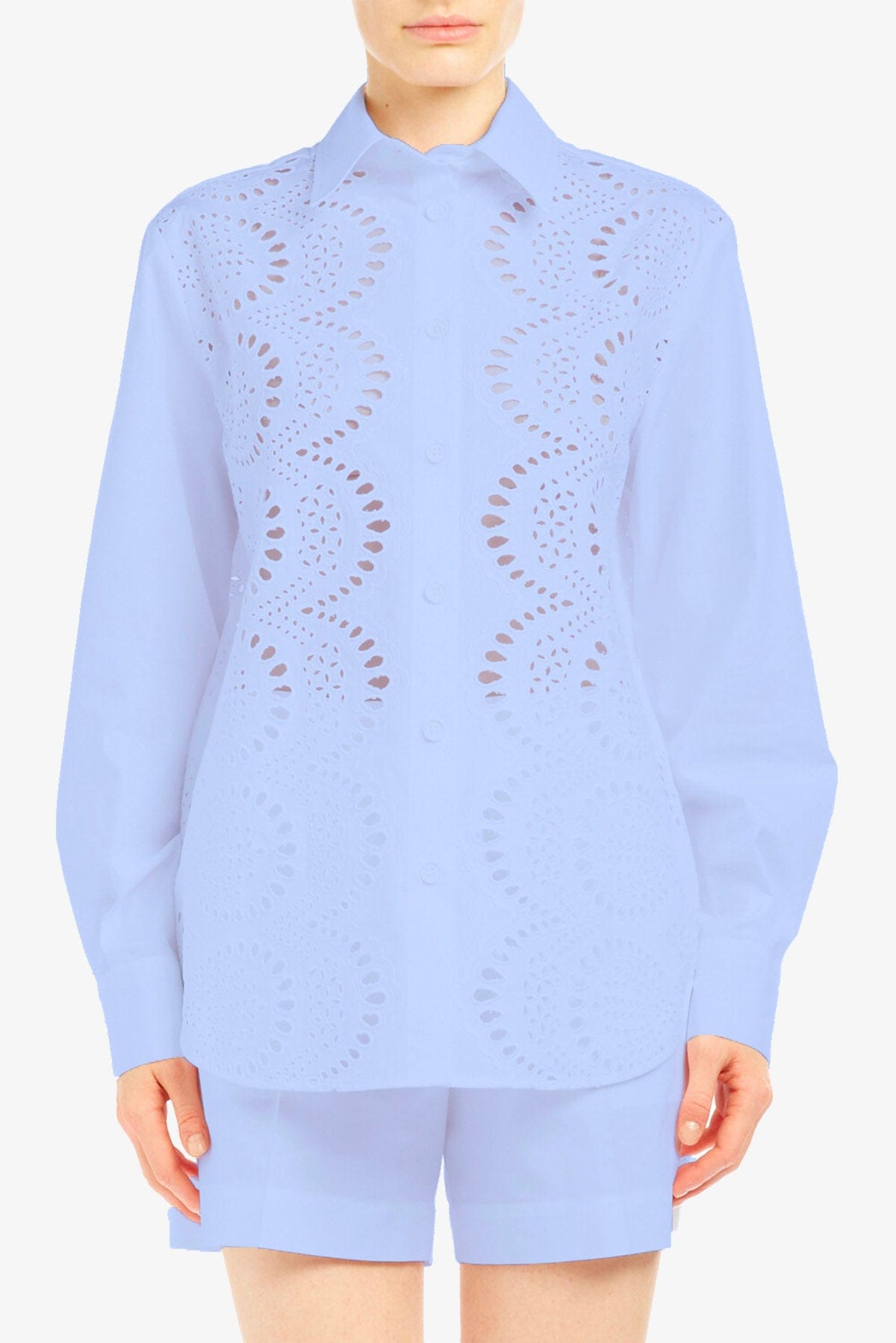 P.A.R.O.S.H. CAMICIA  AZZURRO / XXS Camicia in sangallo azzurra Parosh D381301