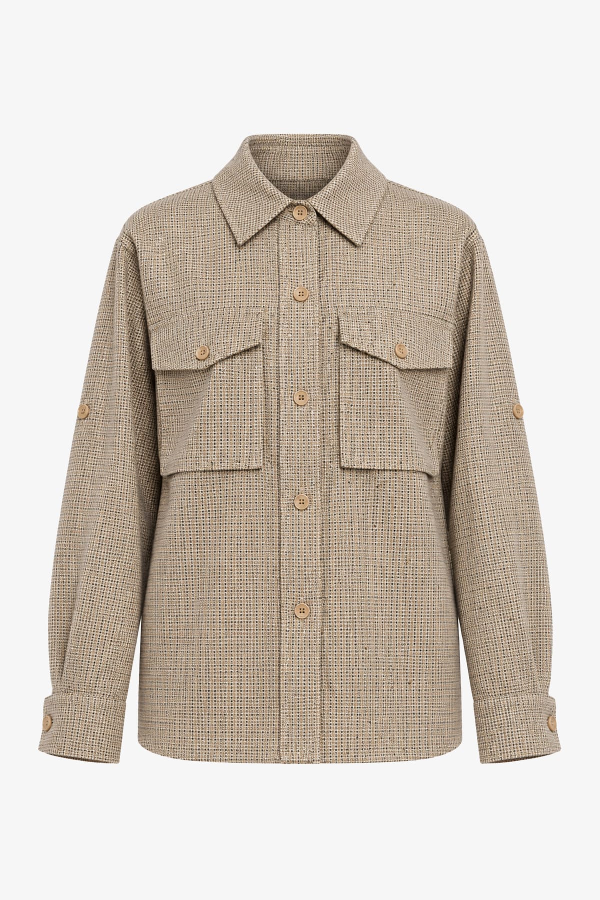 P.A.R.O.S.H. CAMICIA  BEIGE / XXS Camicia pied de poule donna Parosh Palais