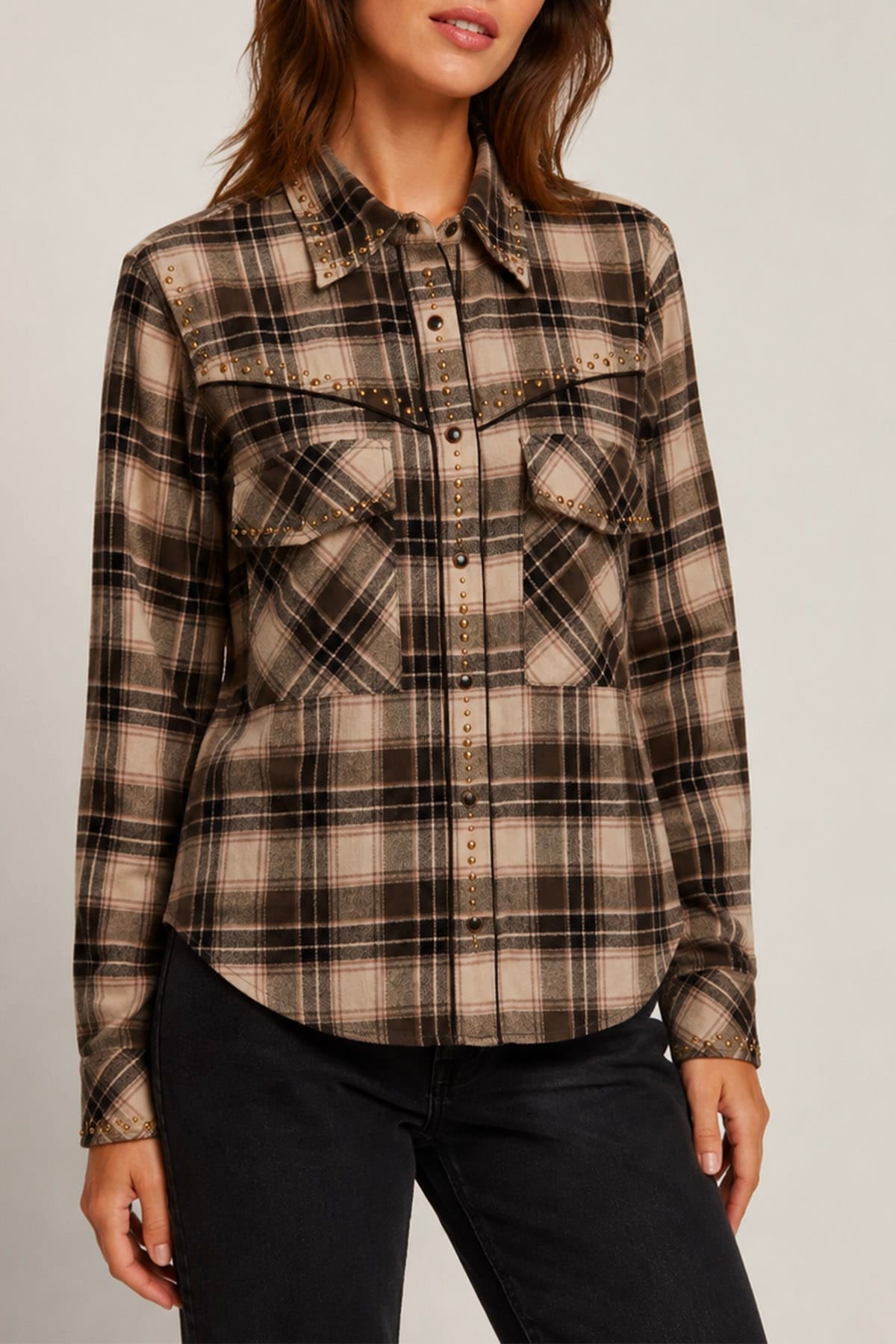 P.A.R.O.S.H. CAMICIA  Camicia donna scozzese con tasche applicate Parosh