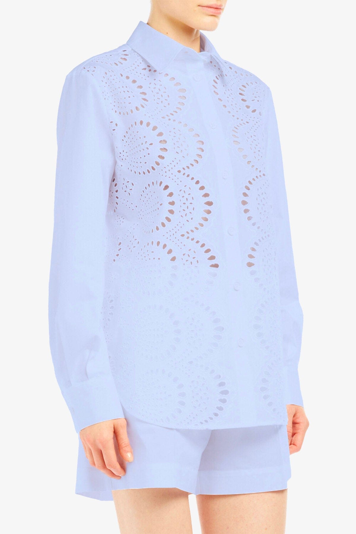 P.A.R.O.S.H. CAMICIA  AZZURRO / XXS Camicia in sangallo azzurra Parosh D381301